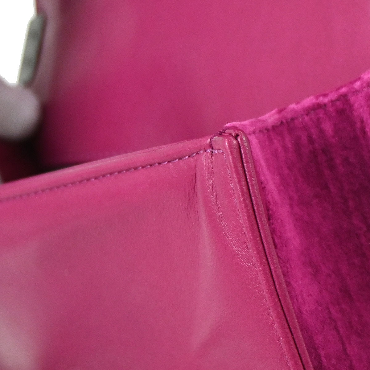 Boy Chanel 2012-2013 Pink Velvet Small Chain Shoulder Bag