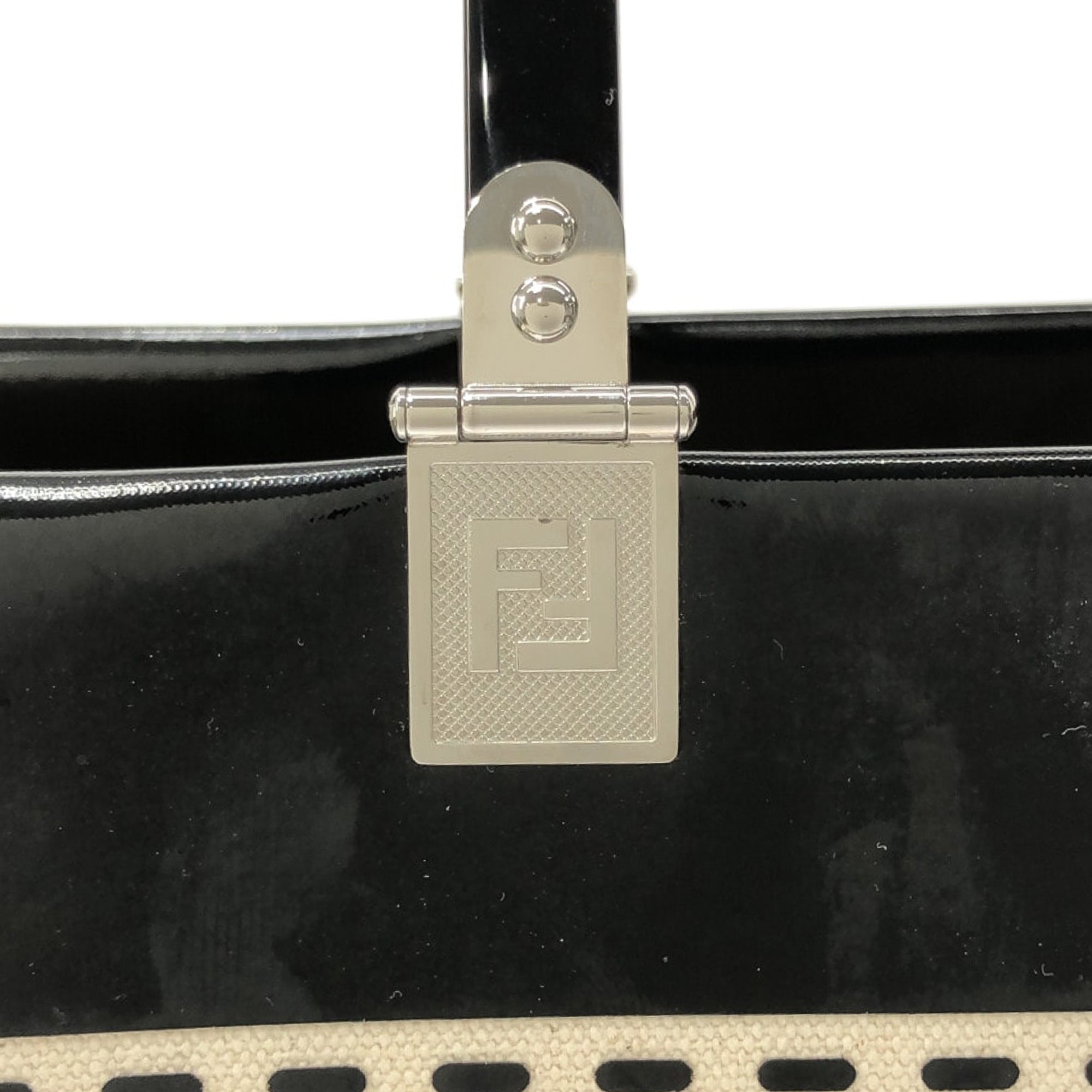 FENDI Medium Patent Sunshine Shopper Tote Satchel