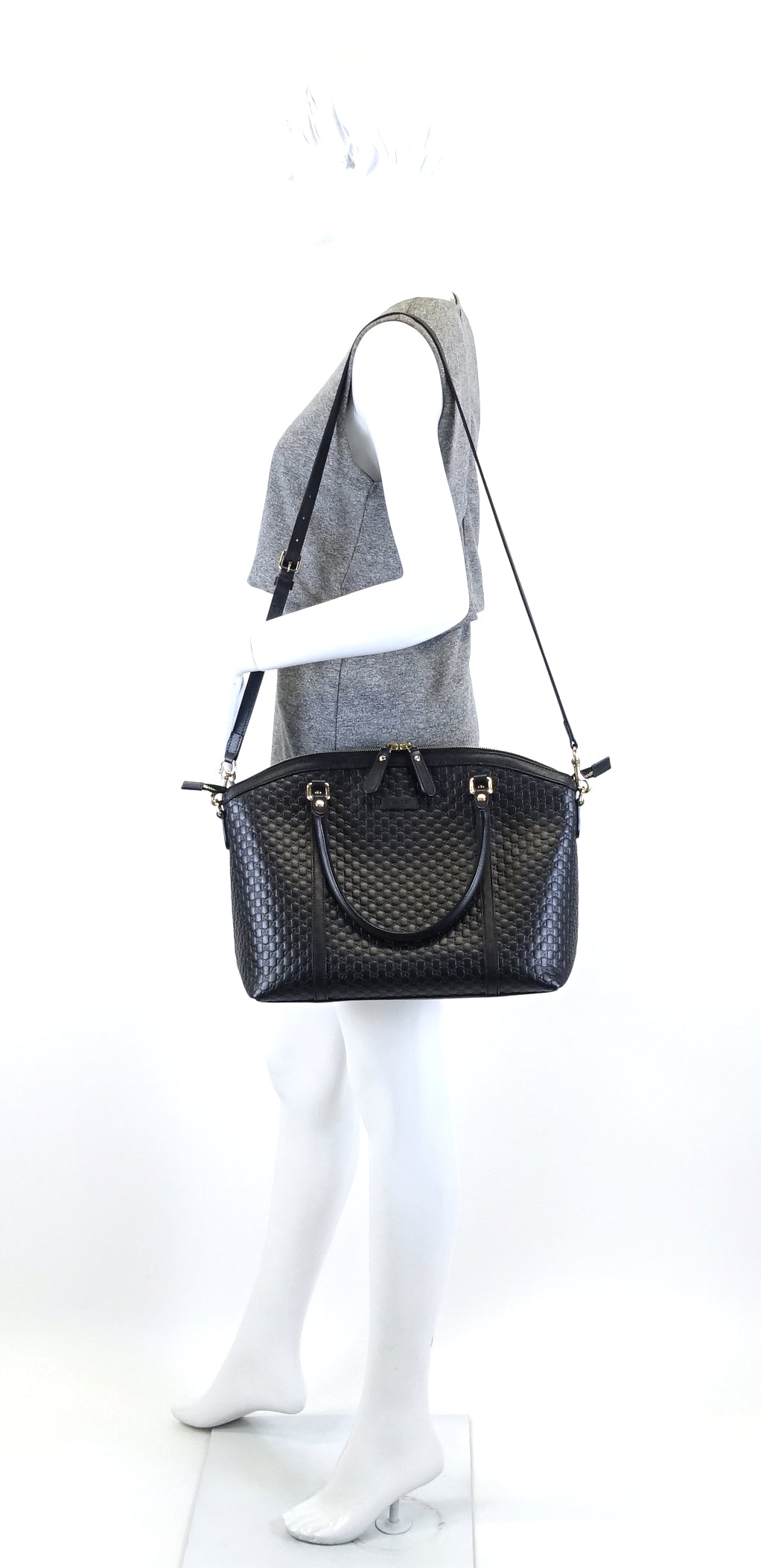 Dome Microguccissima Leather Satchel Bag
