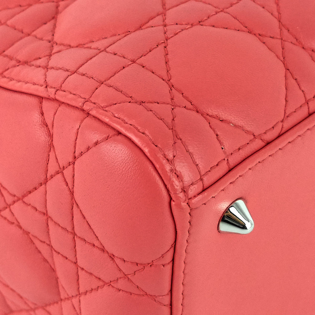 Lady Dior Medium Lambskin Handbag