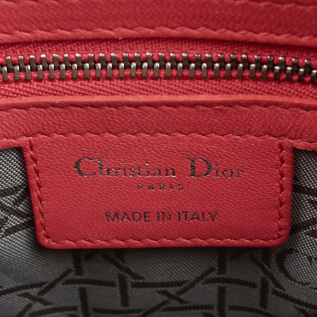 Lady Dior Medium Lambskin Handbag
