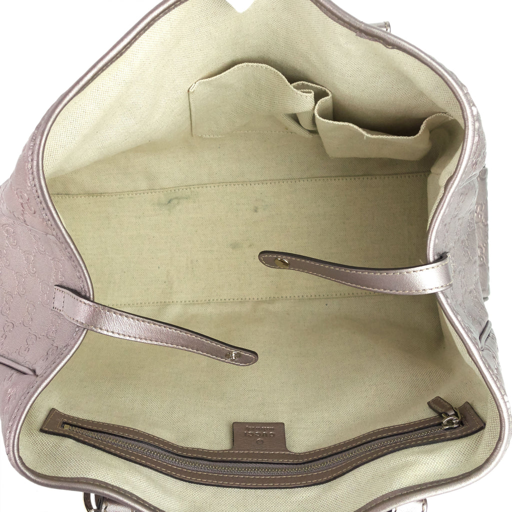 GG Twins Medium Metallic Guccissima Leather Bag