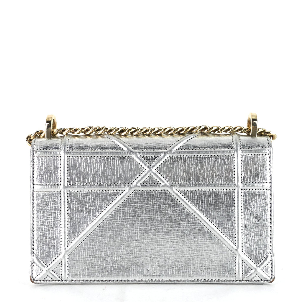 Diorama Metallic Leather Flap Bag