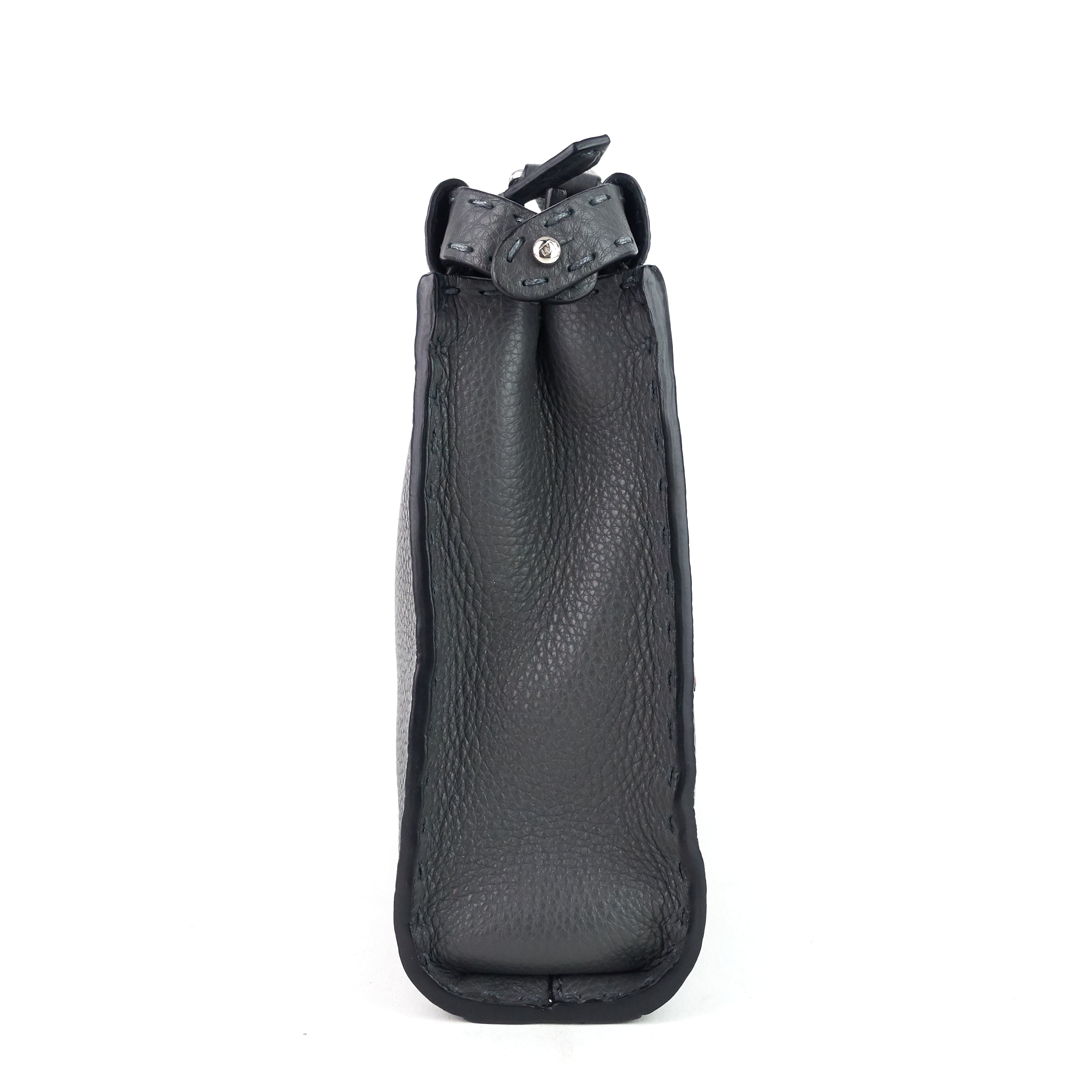 FENDI Peekaboo Fit Mini Selleria Leather Patch Bag