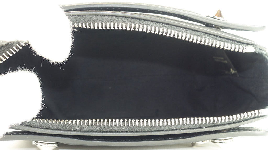 Fendi By The Way Calf Leather Mini Crystal Heart Bag