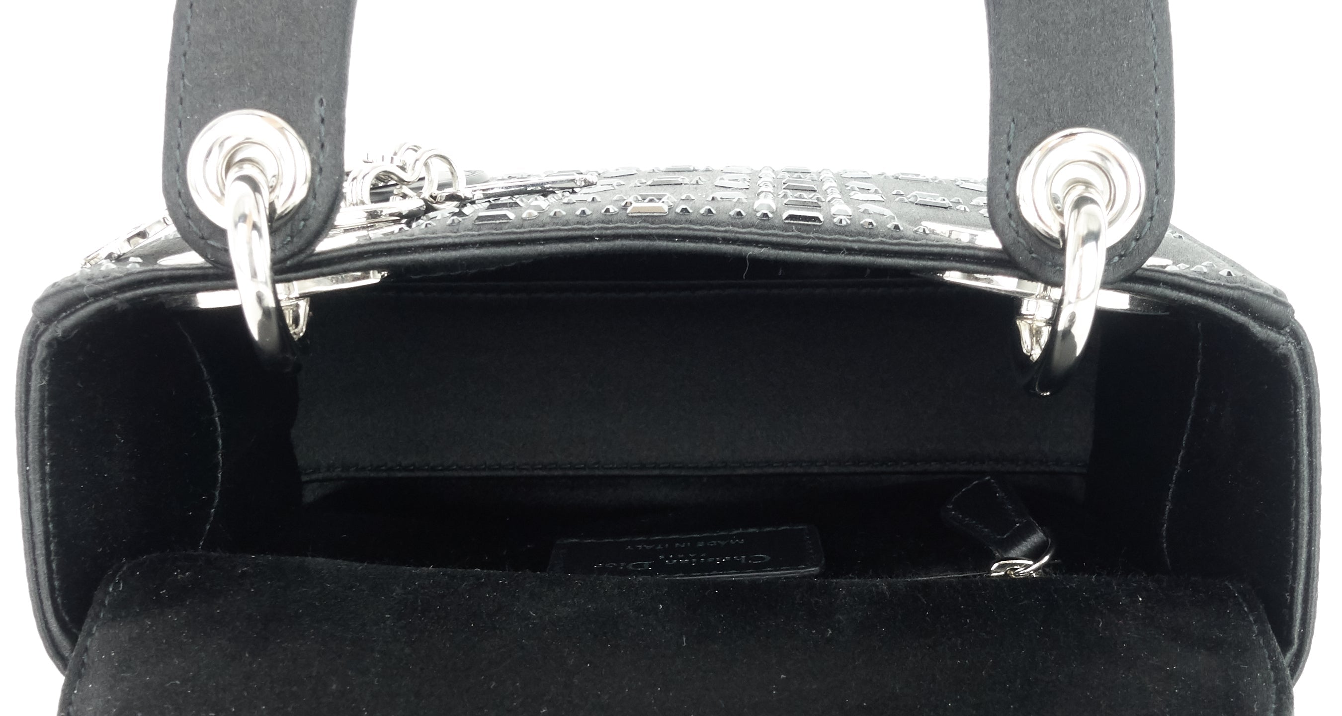 Lady Dior Mini Satin Strass Cannage Bag
