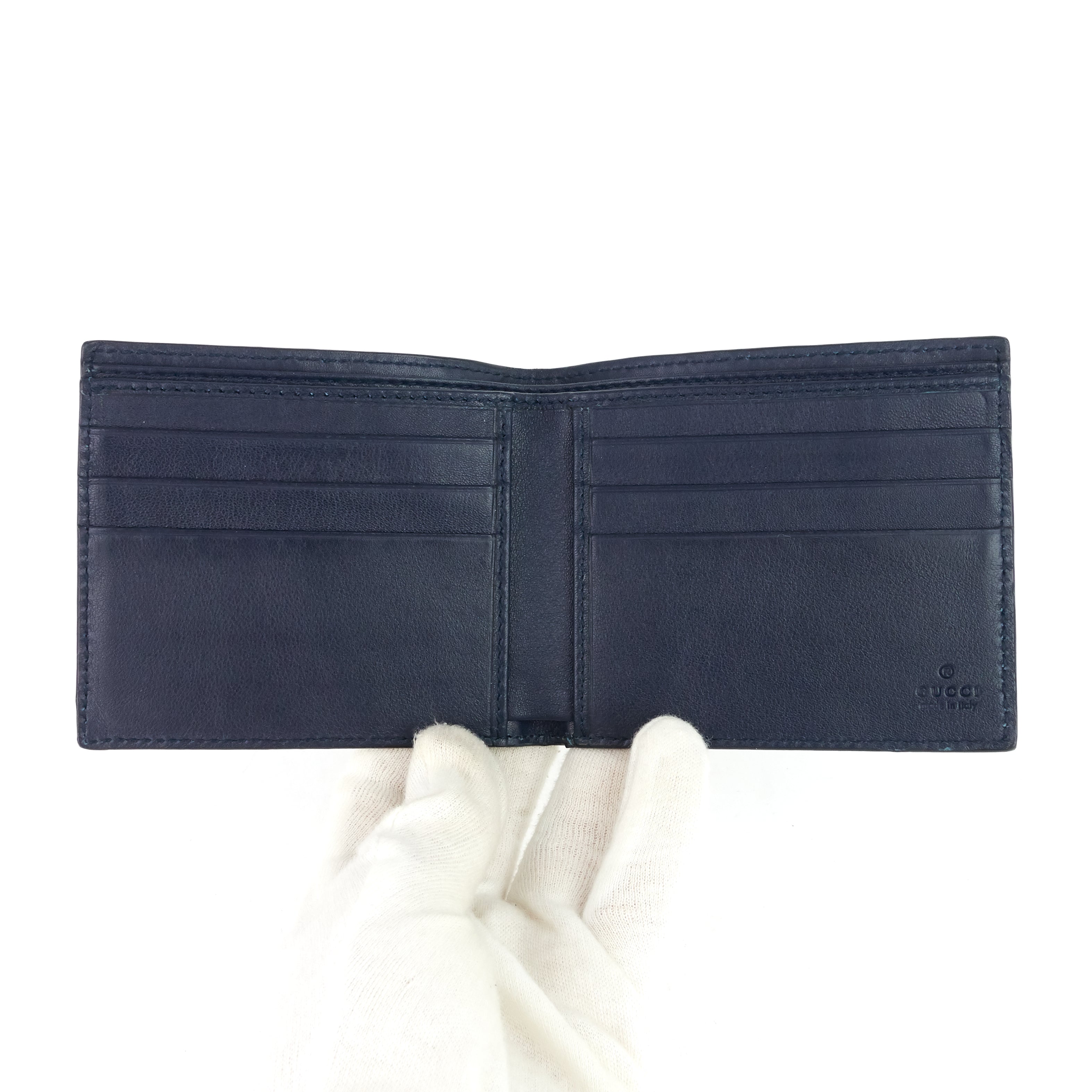 Microguccissima Leather Bifold Wallet