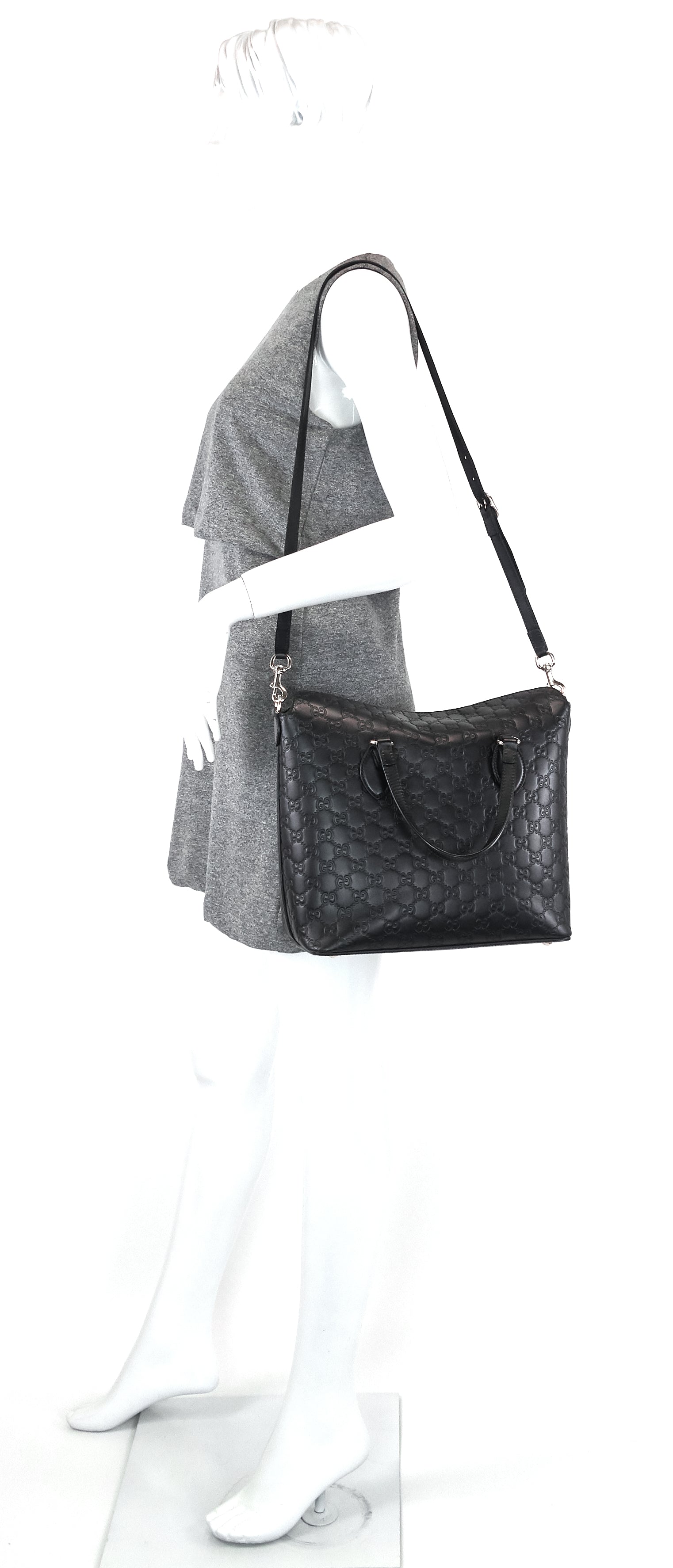 Signature Top Handle Guccissima Bag