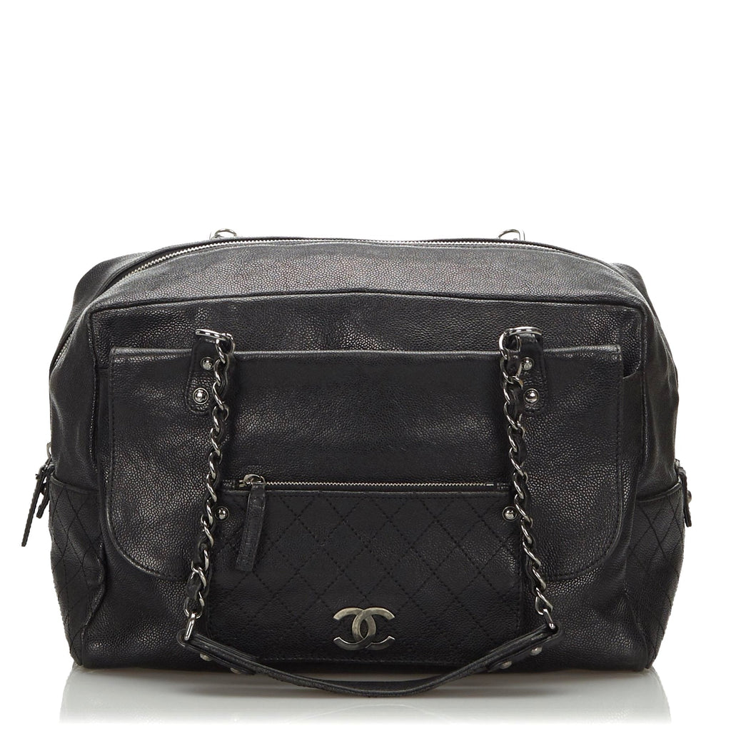 Chanel Dark Brown Leather Pocket in the City Shoulder Bag