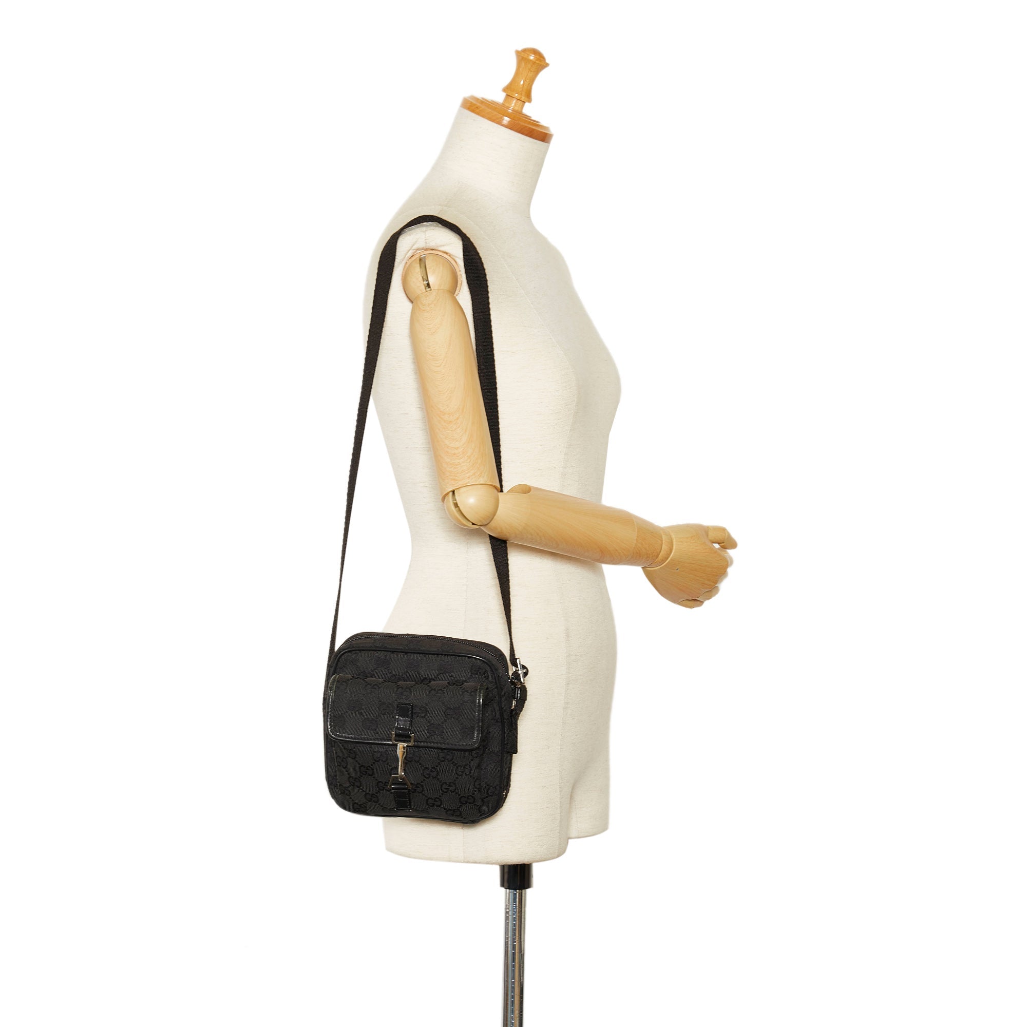 GUCCI GG Canvas Jackie Crossbody Bag
