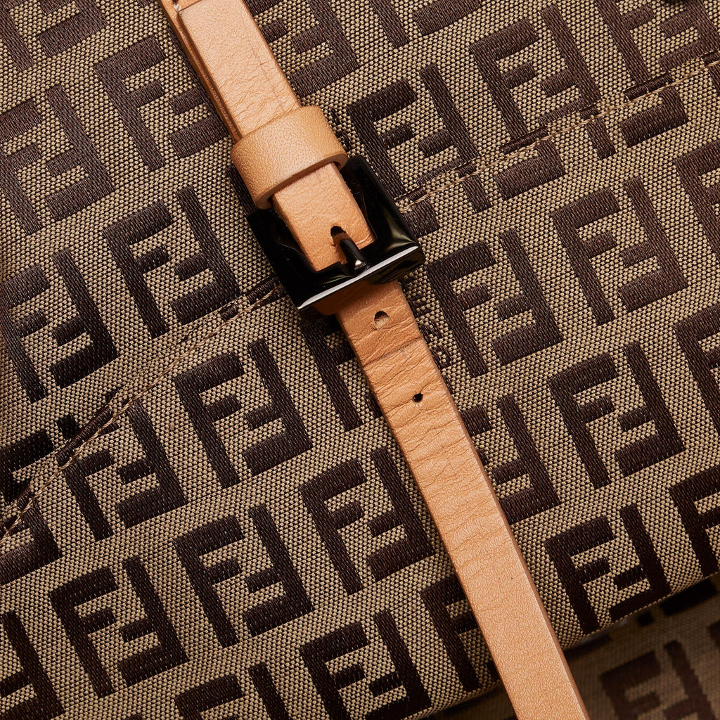 FENDI Zucchino Double Flap Tote Tote Bag