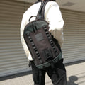 CHANEL 2003-2004 Sport Line Backpack Black Green