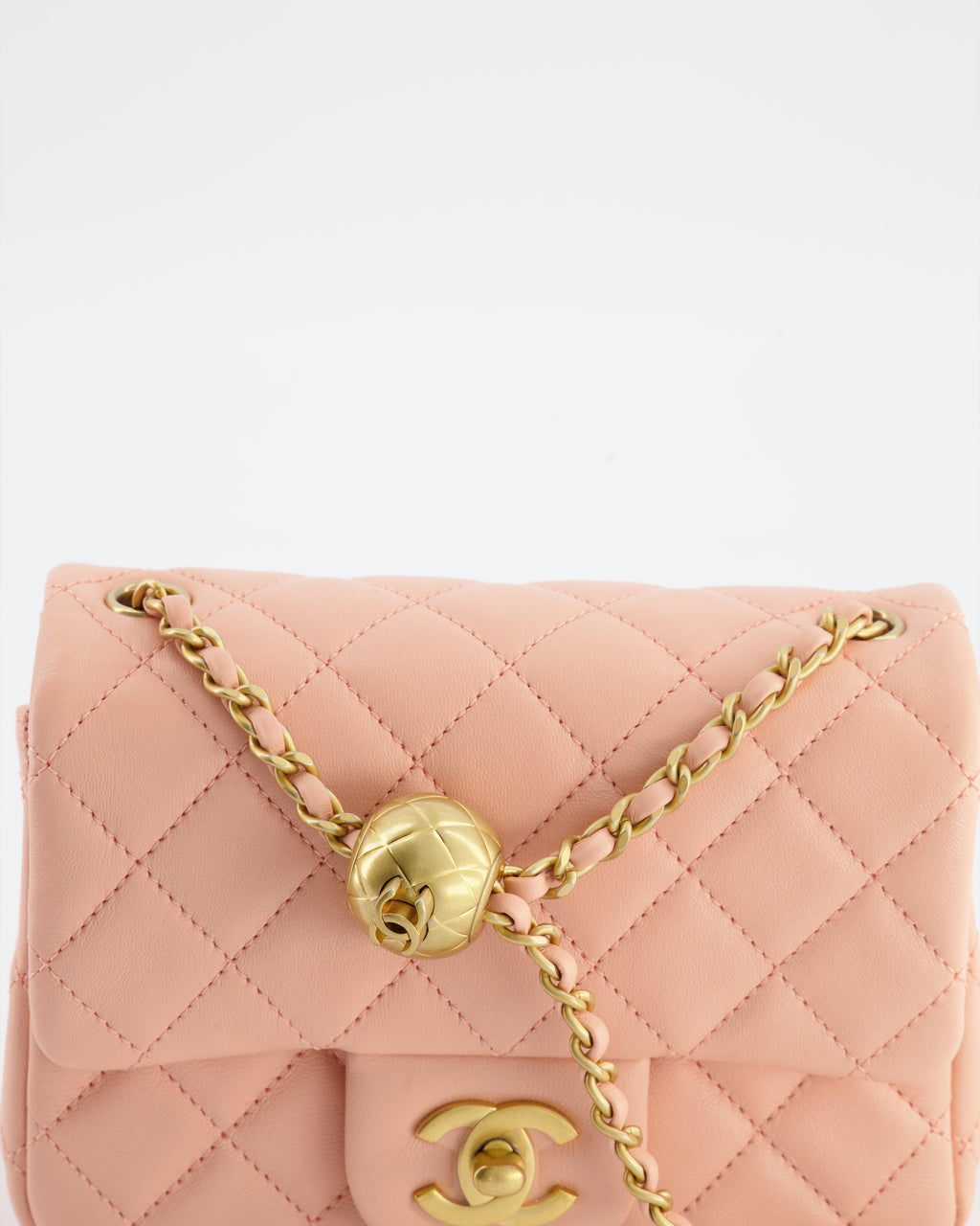 Chanel Pearl Crush Mini Square Flap Bag with Brushed Gold Hardware