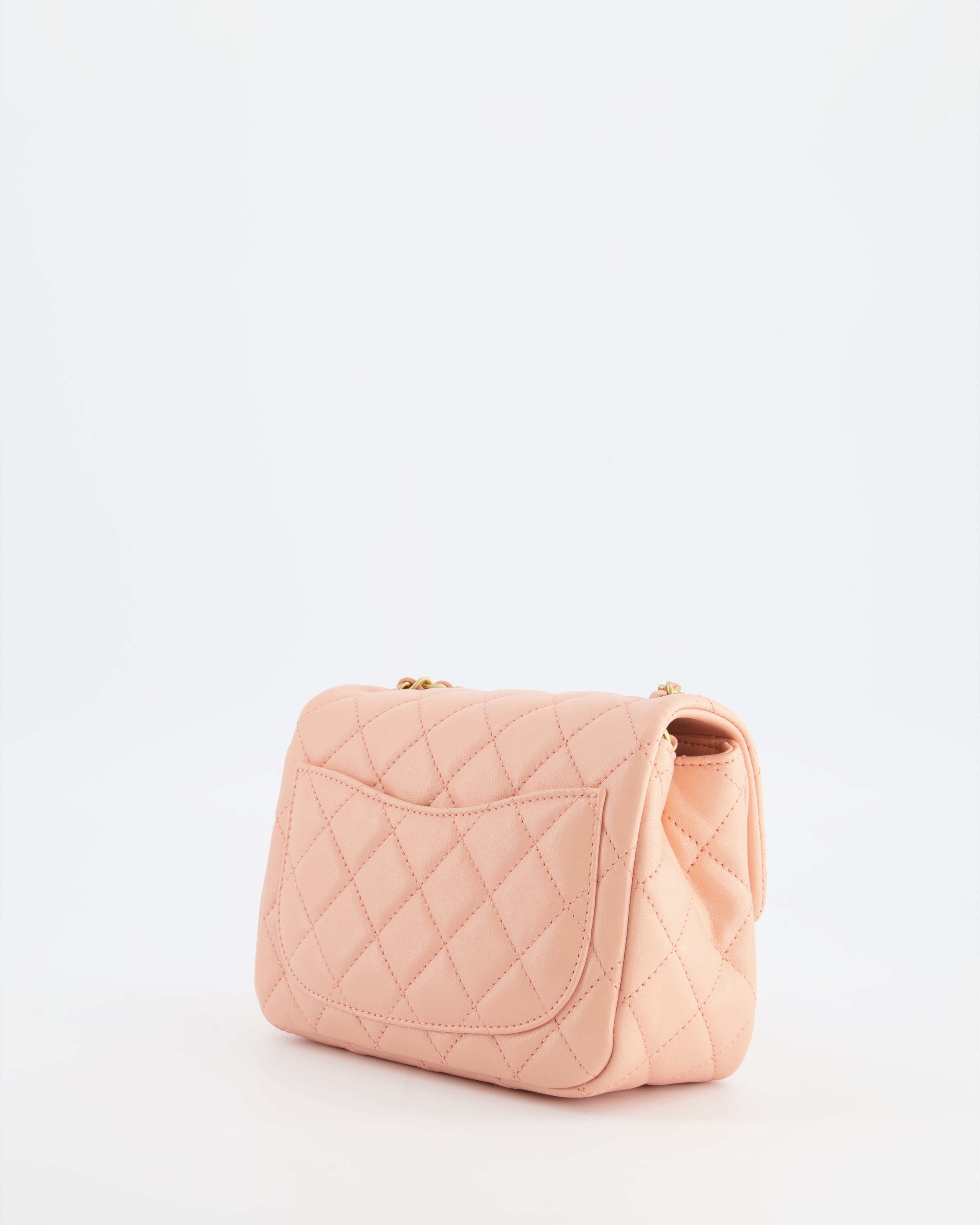 Chanel Pearl Crush Mini Square Flap Bag with Brushed Gold Hardware