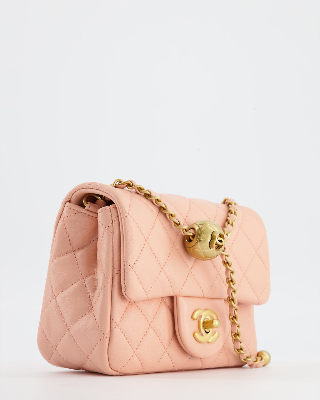 Chanel Pearl Crush Mini Square Flap Bag with Brushed Gold Hardware