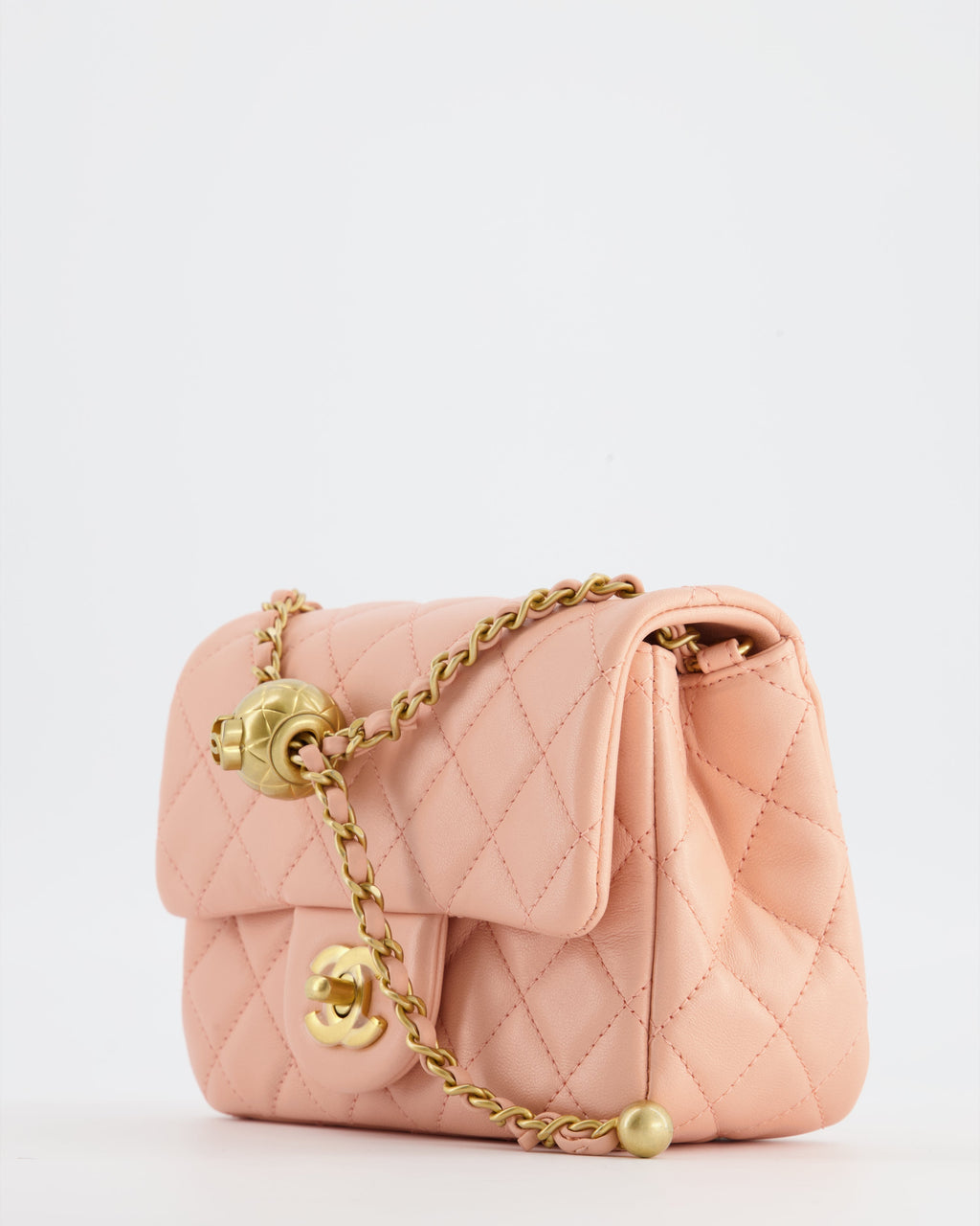 Chanel Pearl Crush Mini Square Flap Bag with Brushed Gold Hardware
