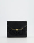 Gucci Vintage Black Crocodile Leather GG Clutch Bag
