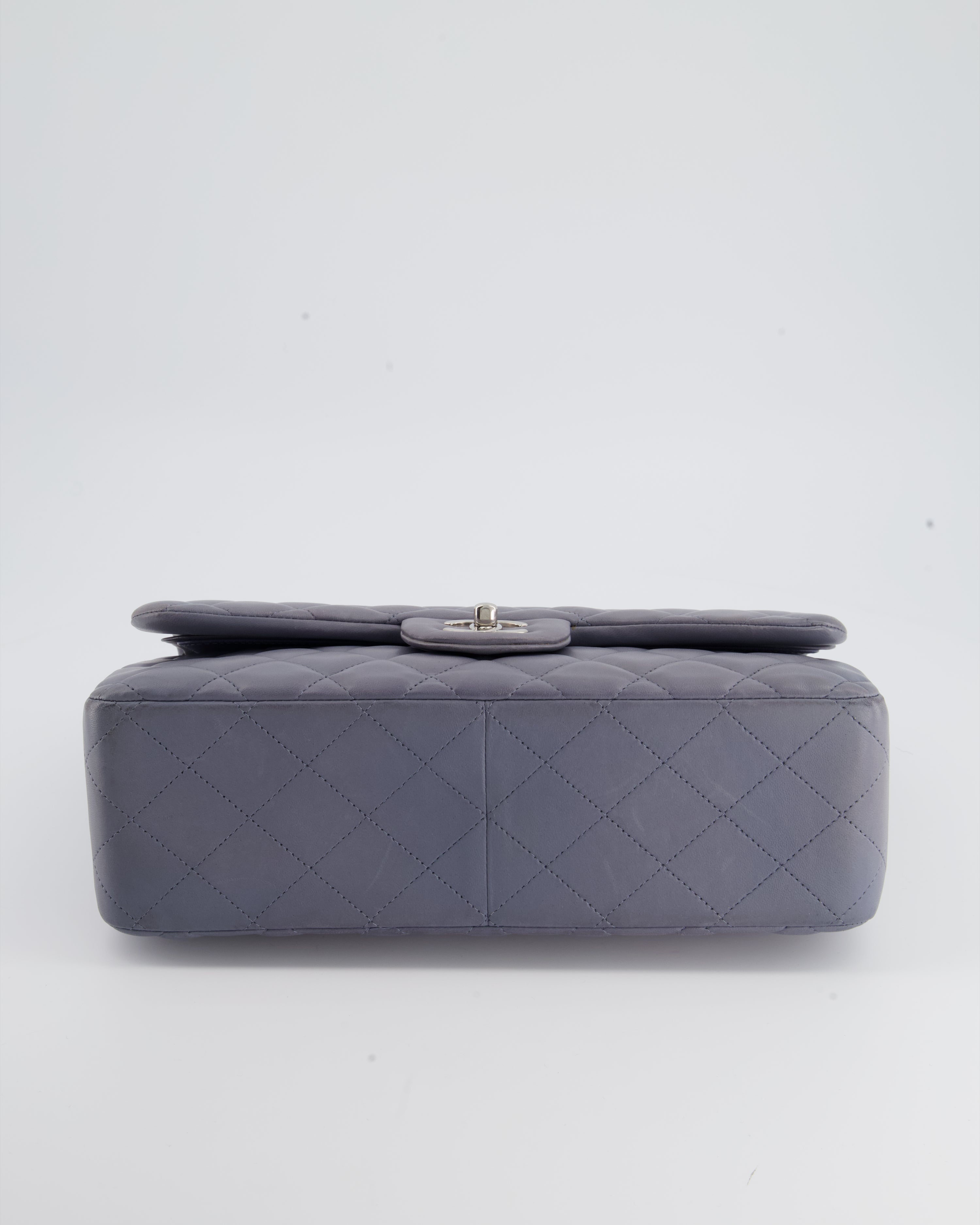 Chanel Lavender Jumbo Double Flap Bag in Lambskin Leather with Silver Hardware