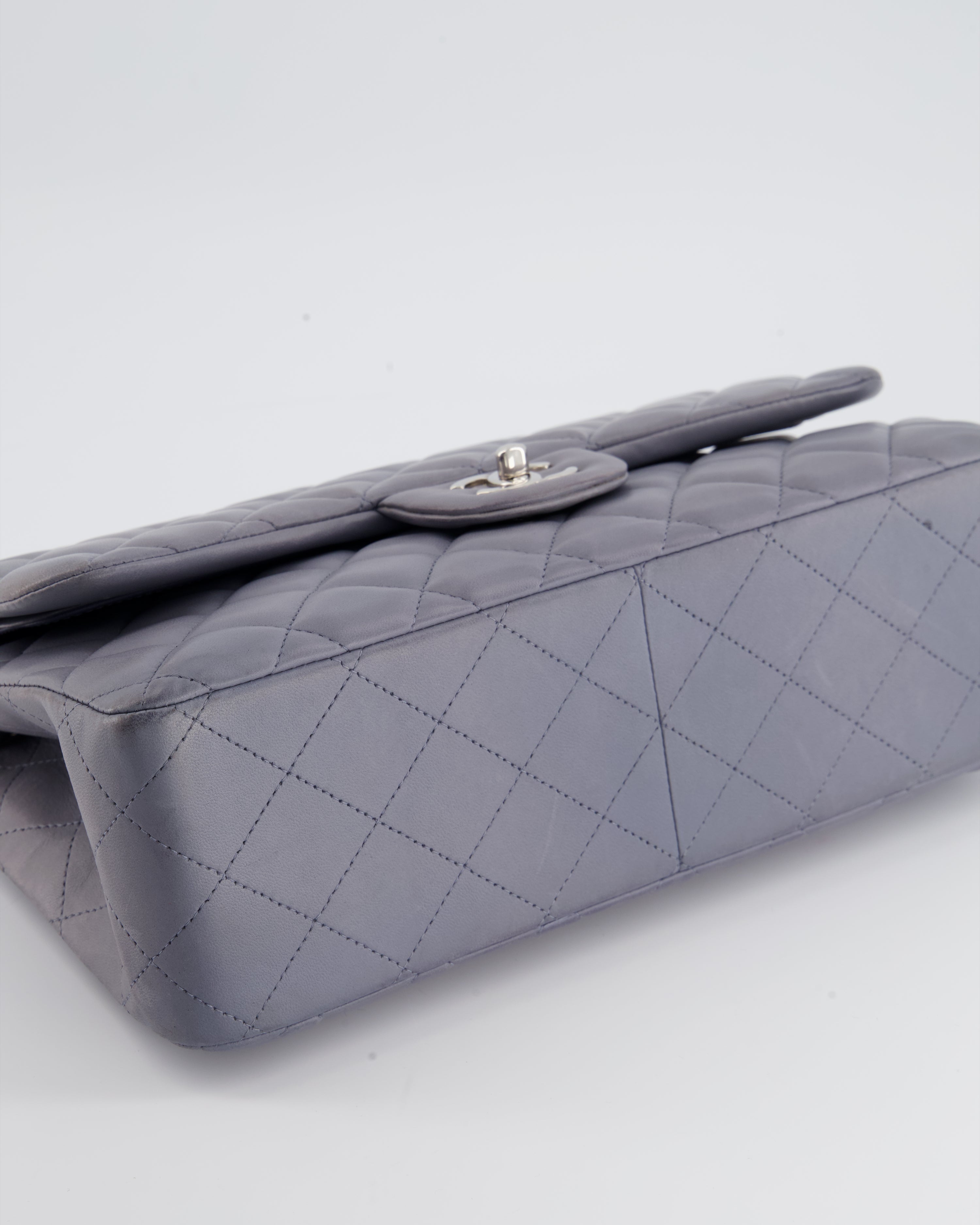 Chanel Lavender Jumbo Double Flap Bag in Lambskin Leather with Silver Hardware