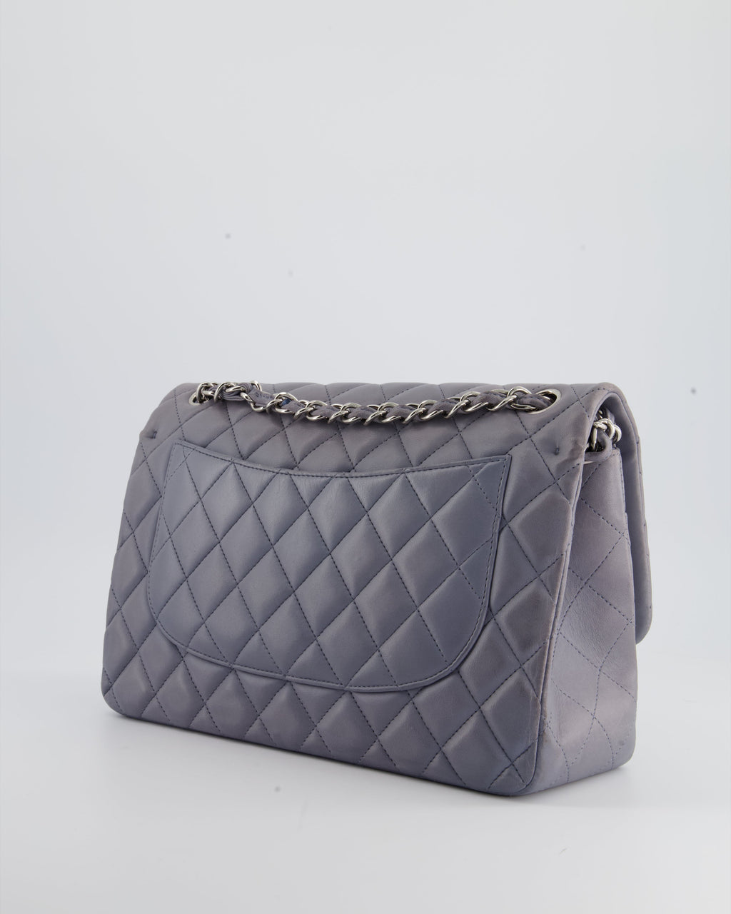 Chanel Lavender Jumbo Double Flap Bag in Lambskin Leather with Silver Hardware