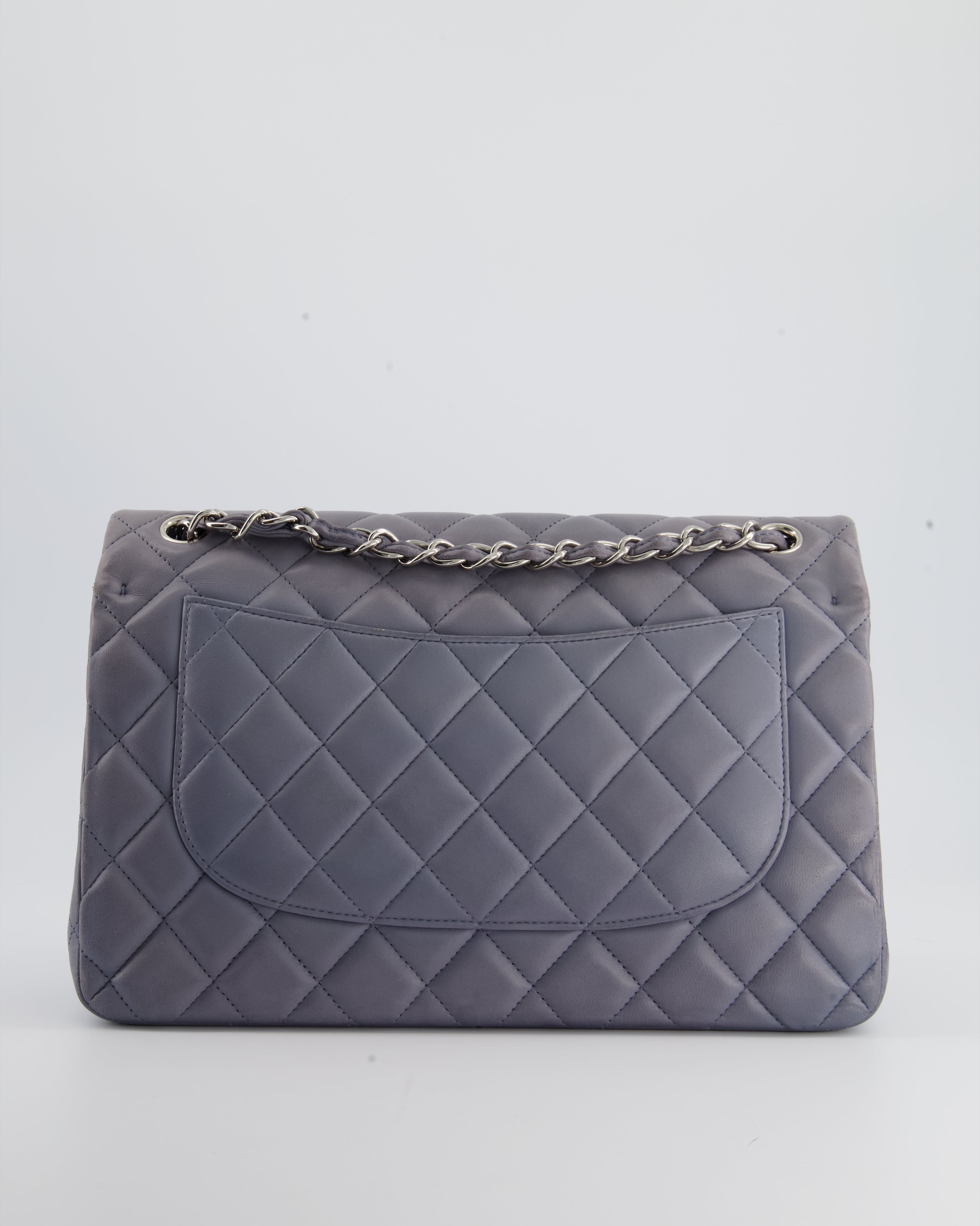 Chanel Lavender Jumbo Double Flap Bag in Lambskin Leather with Silver Hardware