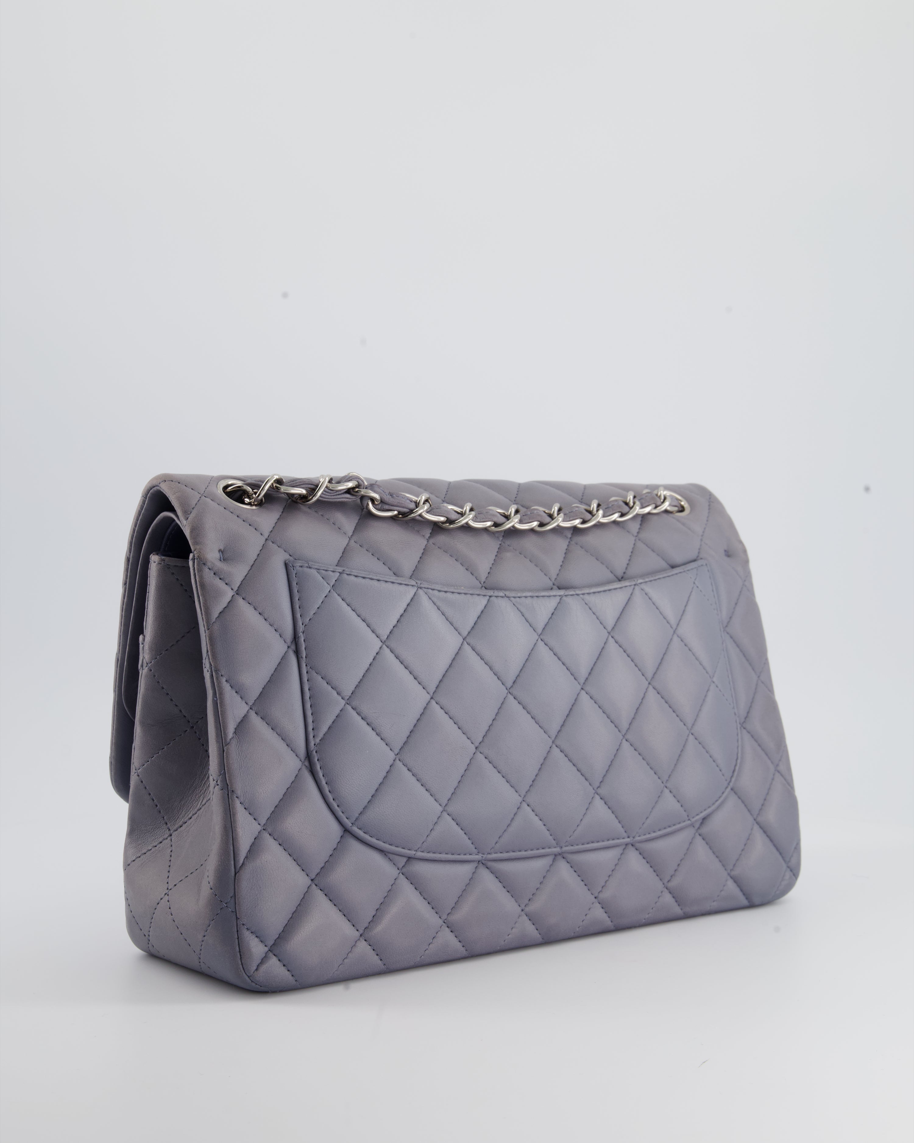 Chanel Lavender Jumbo Double Flap Bag in Lambskin Leather with Silver Hardware
