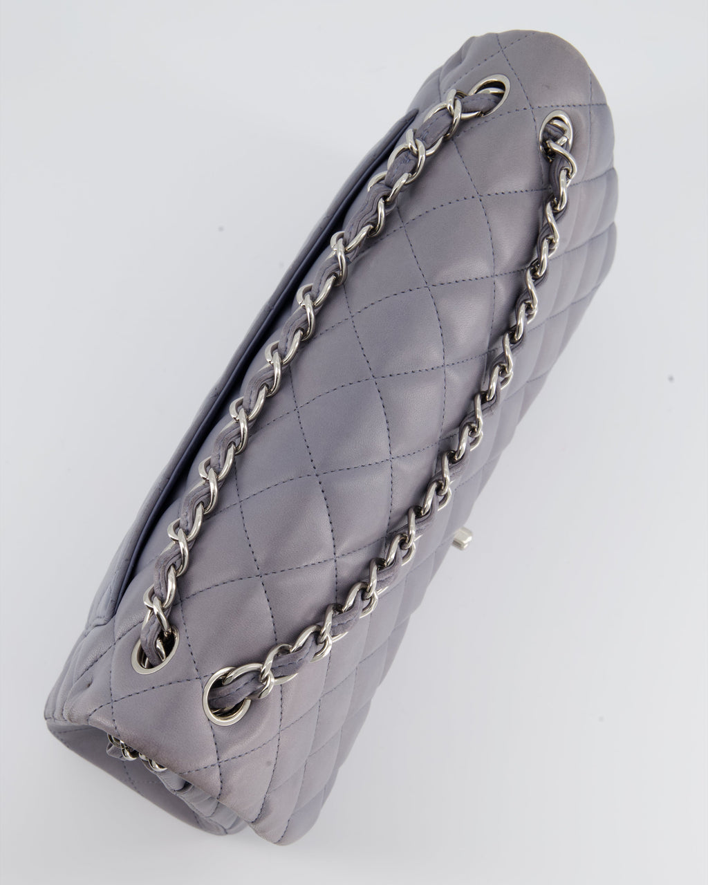 Chanel Lavender Jumbo Double Flap Bag in Lambskin Leather with Silver Hardware