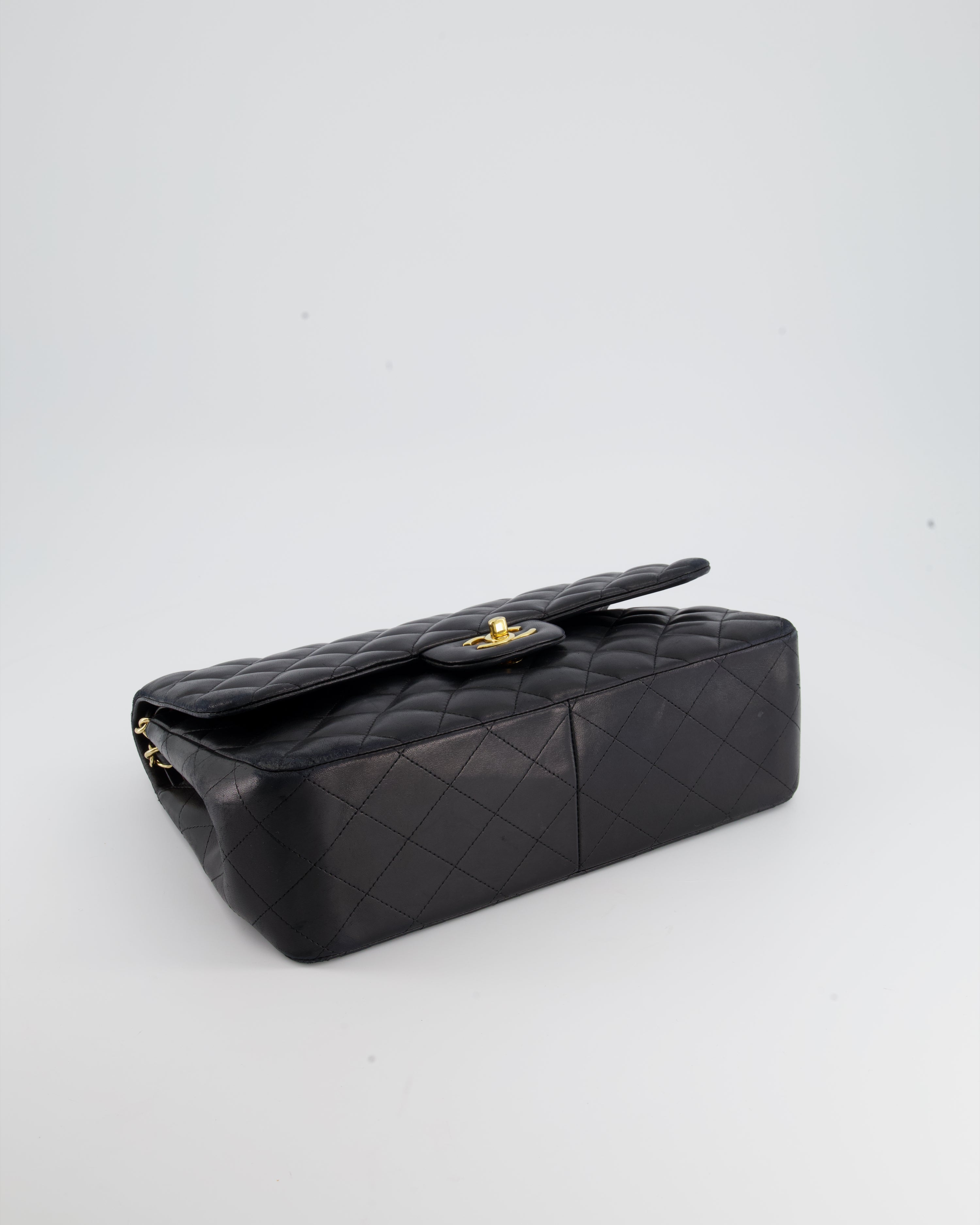 Chanel Black Jumbo Classic Double Flap Bag in Lambskin with Gold Hardware RRP £9,240