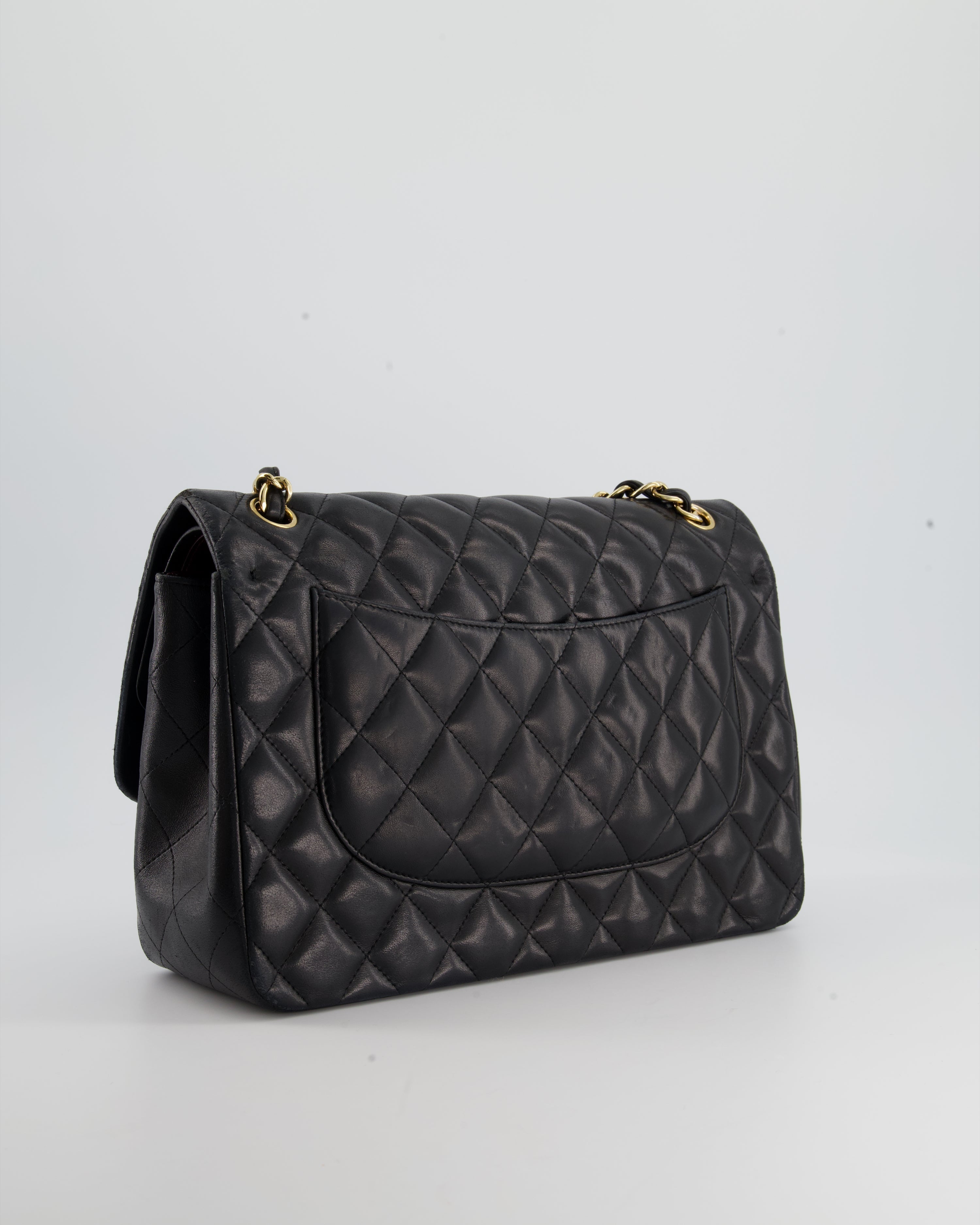 Chanel Black Jumbo Classic Double Flap Bag in Lambskin with Gold Hardware RRP £9,240