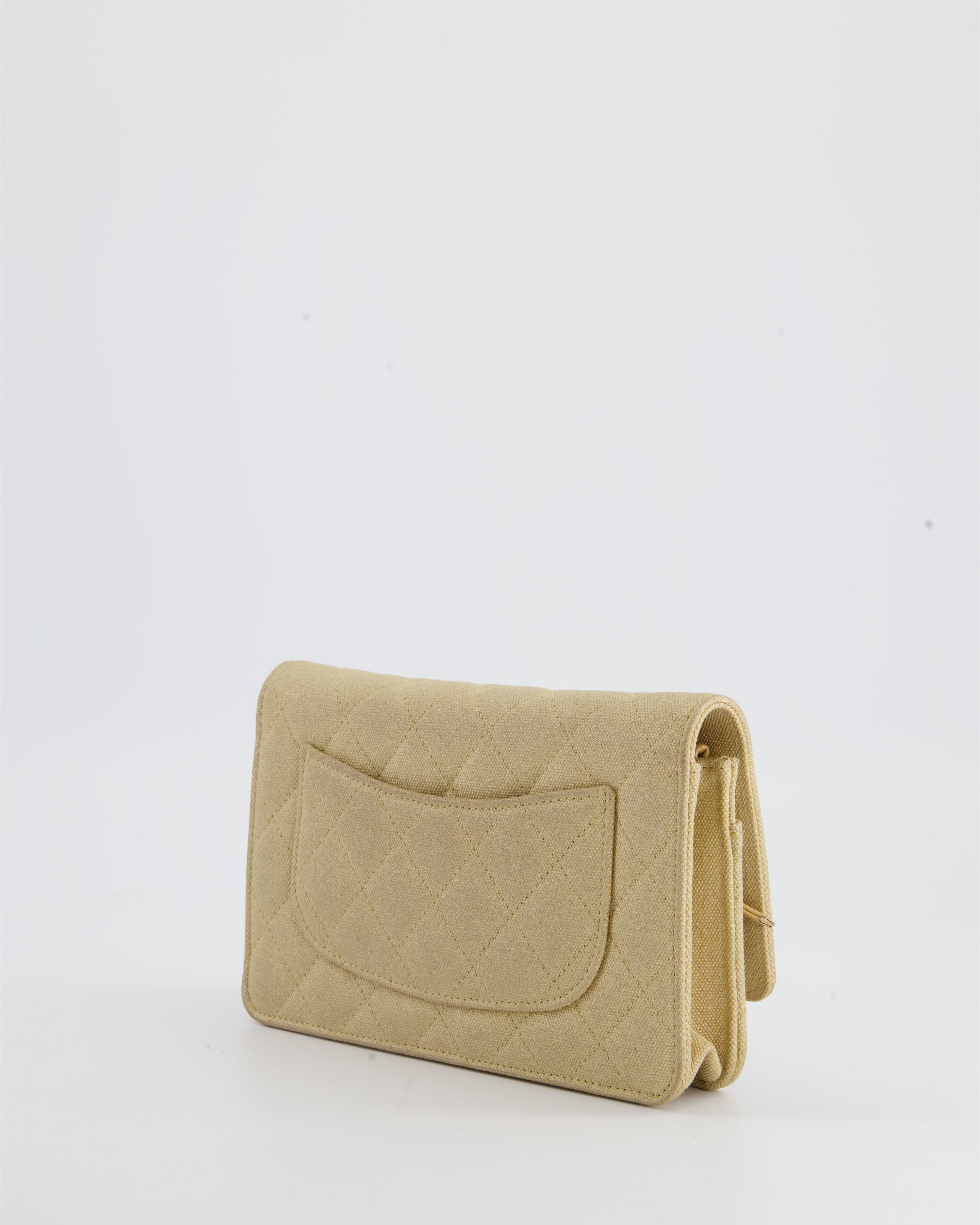 Chanel Metallic Gold Space Charms Reissue Wallet on Chain Bag with Gold Hardware