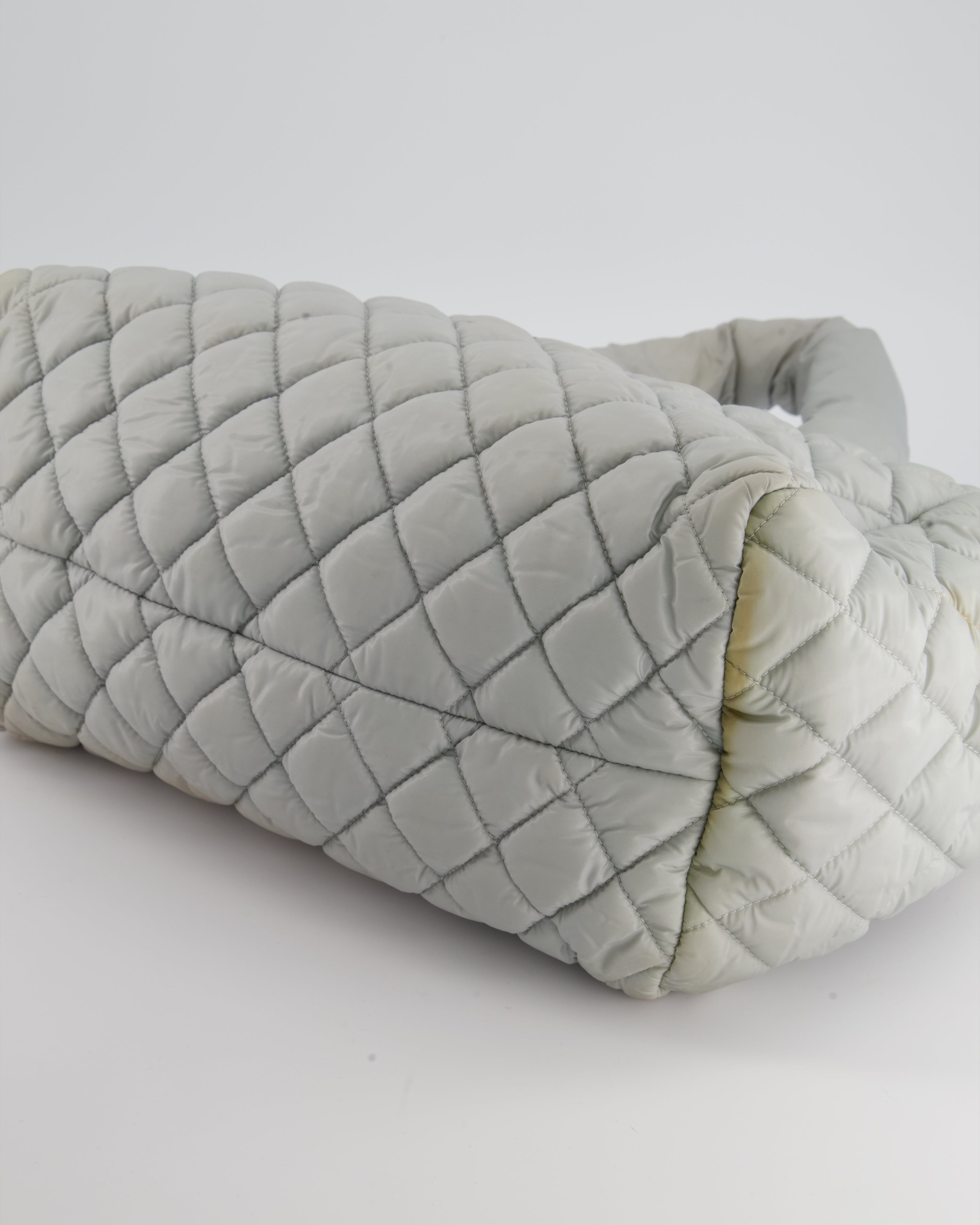 Chanel Cloud Grey Coco Cocoon Tote Bag In Nylon and CC Detail