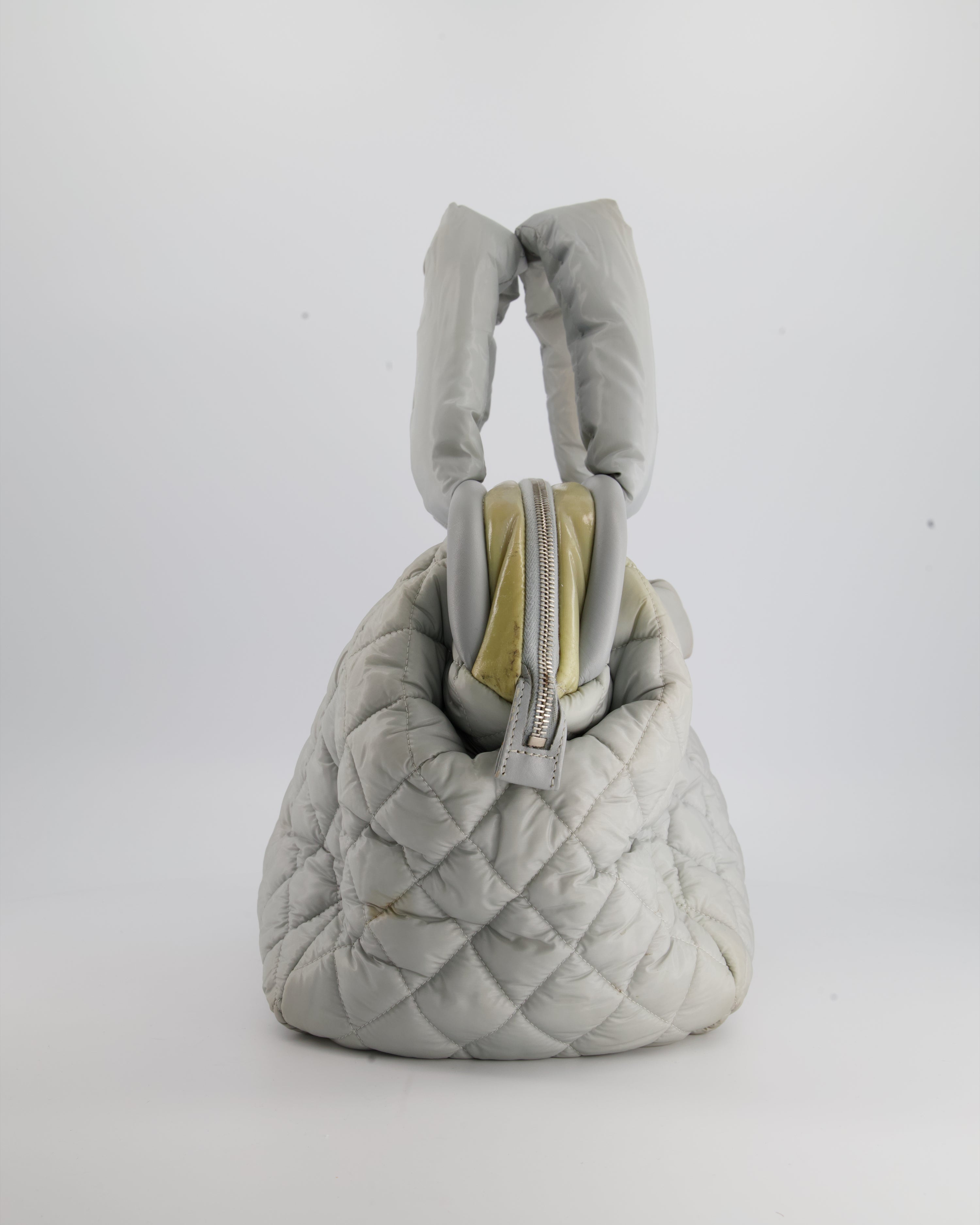 Chanel Cloud Grey Coco Cocoon Tote Bag In Nylon and CC Detail