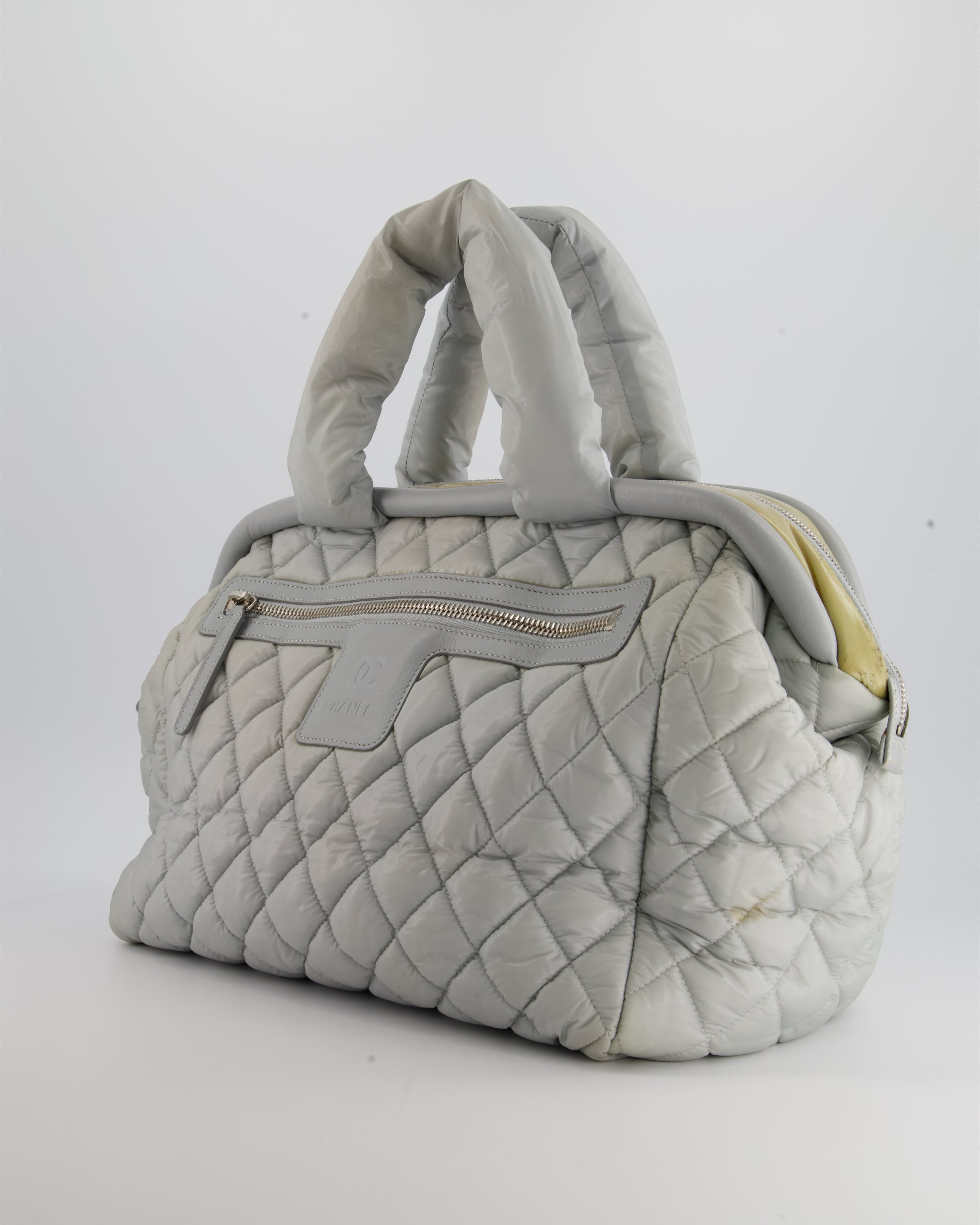 Chanel Cloud Grey Coco Cocoon Tote Bag In Nylon and CC Detail