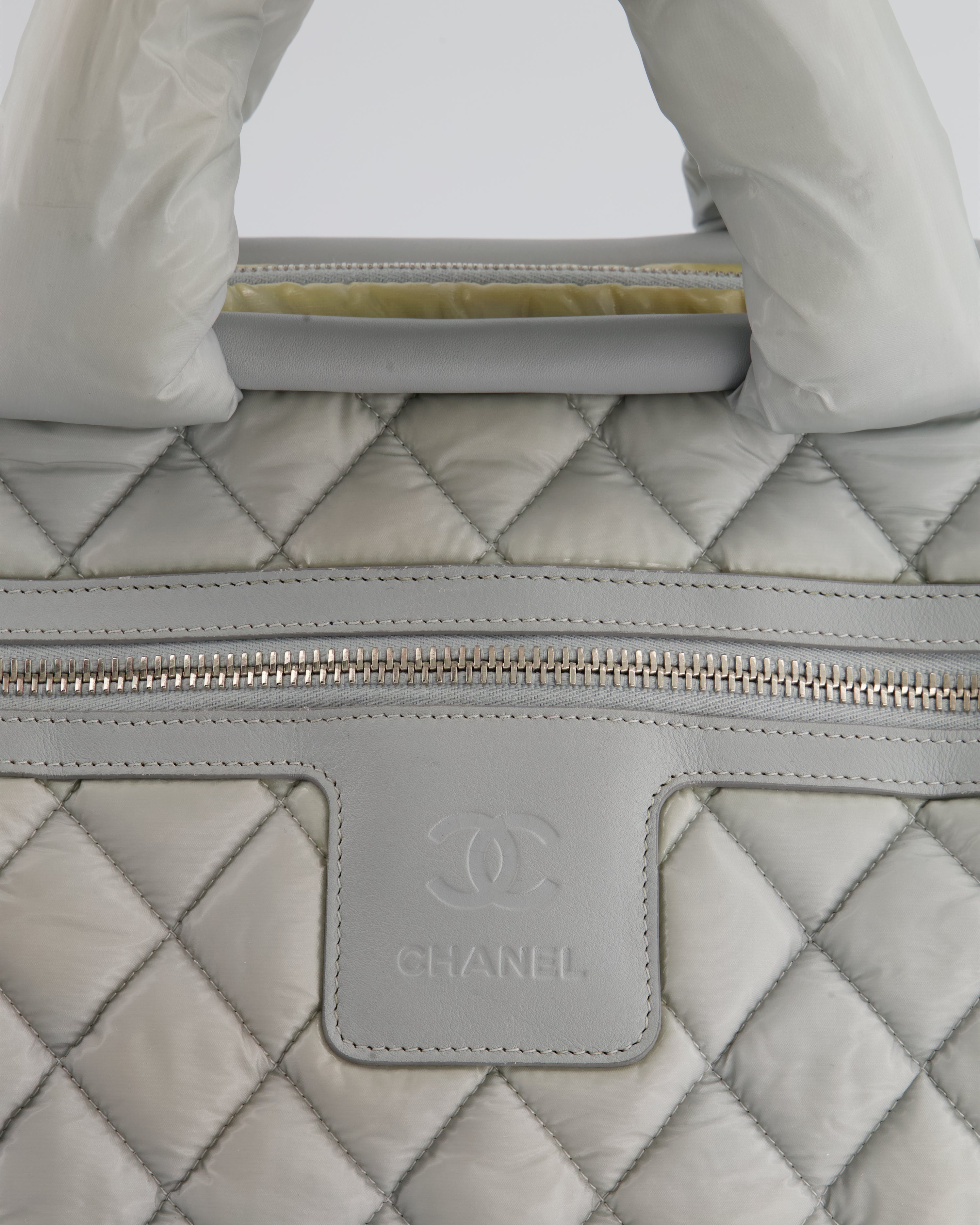 Chanel Cloud Grey Coco Cocoon Tote Bag In Nylon and CC Detail