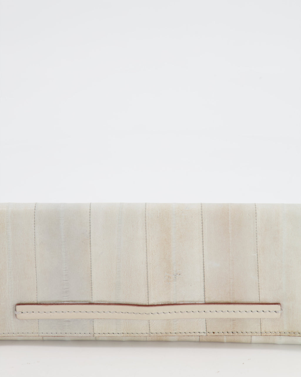 Gucci Light Grey Small Rectangular Leather Clutch Bag