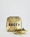 Gucci Gold and Black Leather Guccy Mini Dome Sega Bag