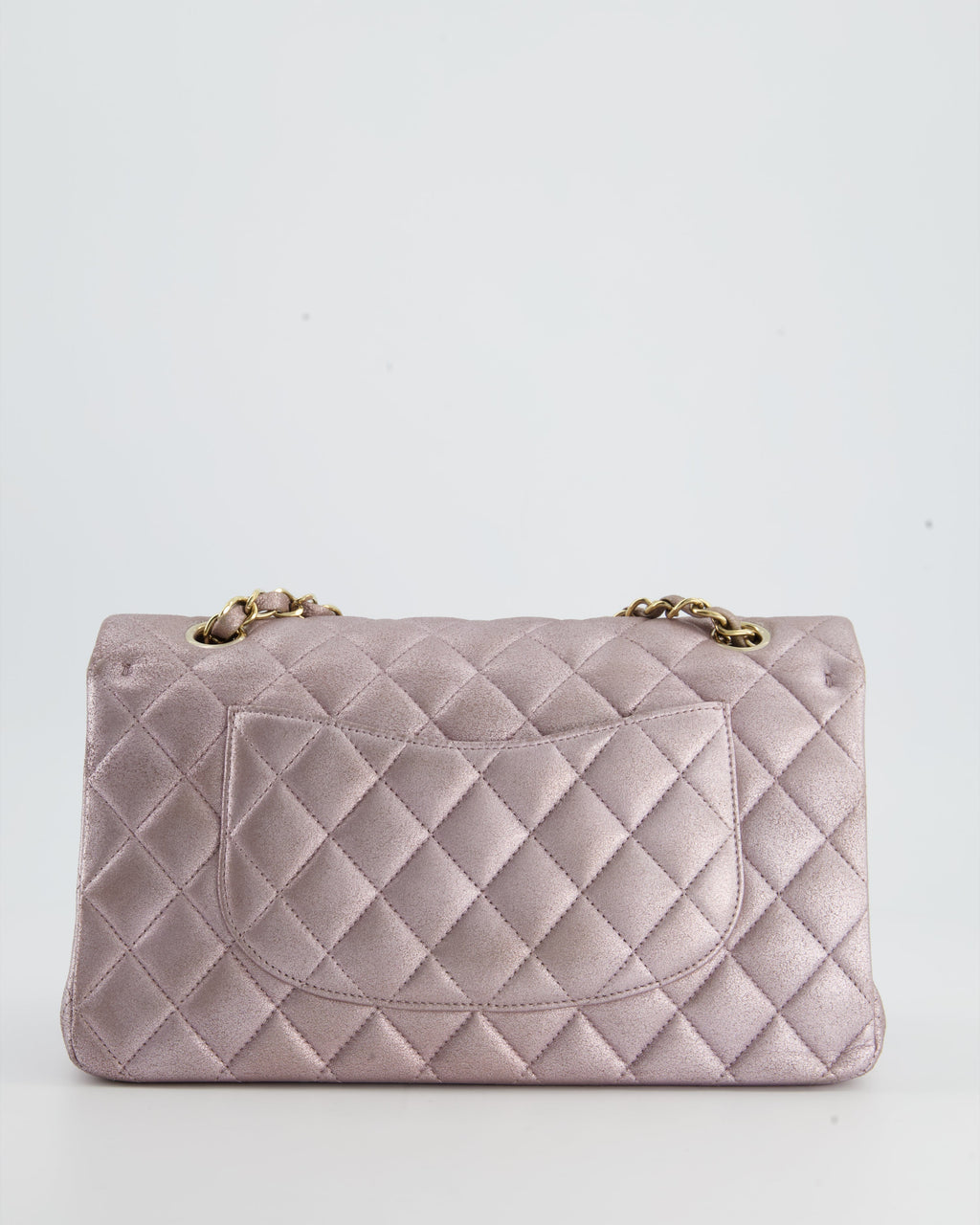 Chanel Metallic Rose Gold Medium Classic Double Flap Bag in Coated Calfskin with Champagne Gold Hardware RRP £8,530