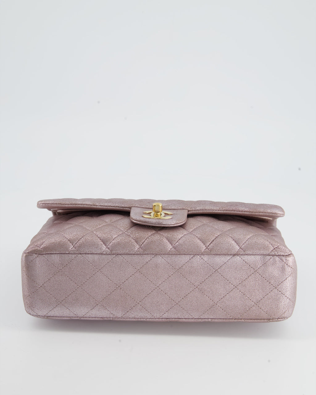 Chanel Metallic Rose Gold Medium Classic Double Flap Bag in Coated Calfskin with Champagne Gold Hardware RRP £8,530