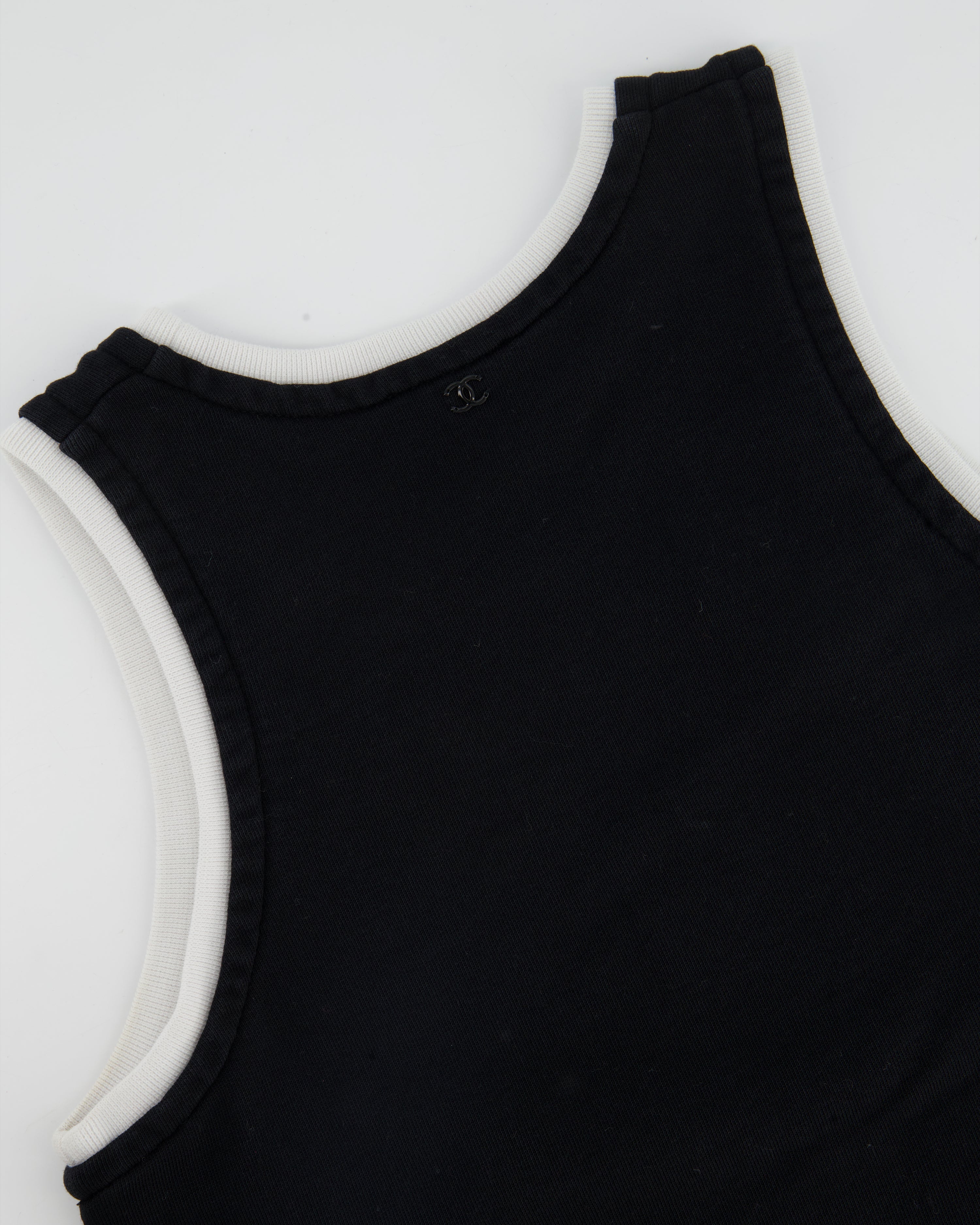 Chanel 21S Black and Pink No5 Tank Top Size FR 34 (UK 6)
