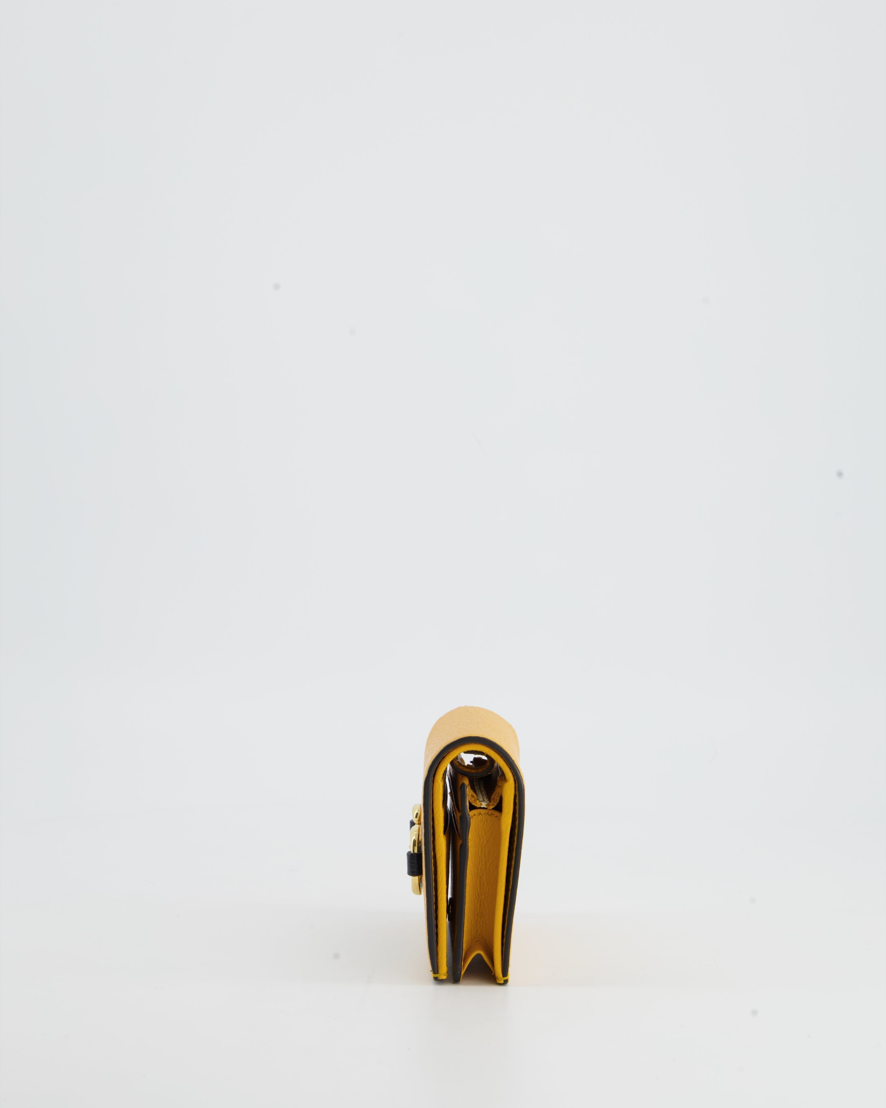 Gucci X Adidas Yellow and Black Ultra Mini Cross-Body Bag with Gold Horsebit Detail