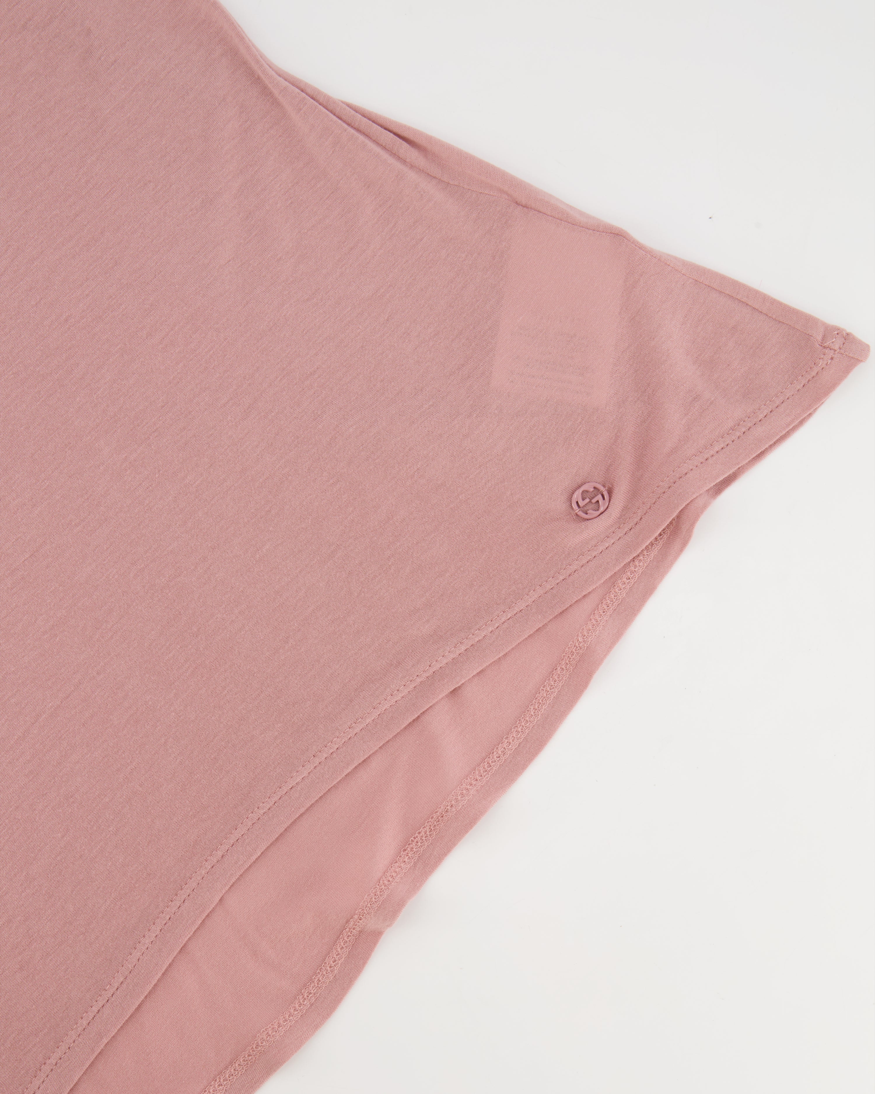 Gucci Dusty Pink Tank Top with Small Gucci Logo Size Small (UK 8)