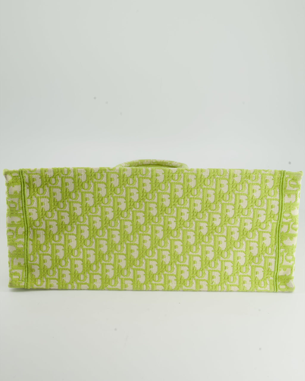 Christian Dior Lime Green Large Oblique Book Tote Bag