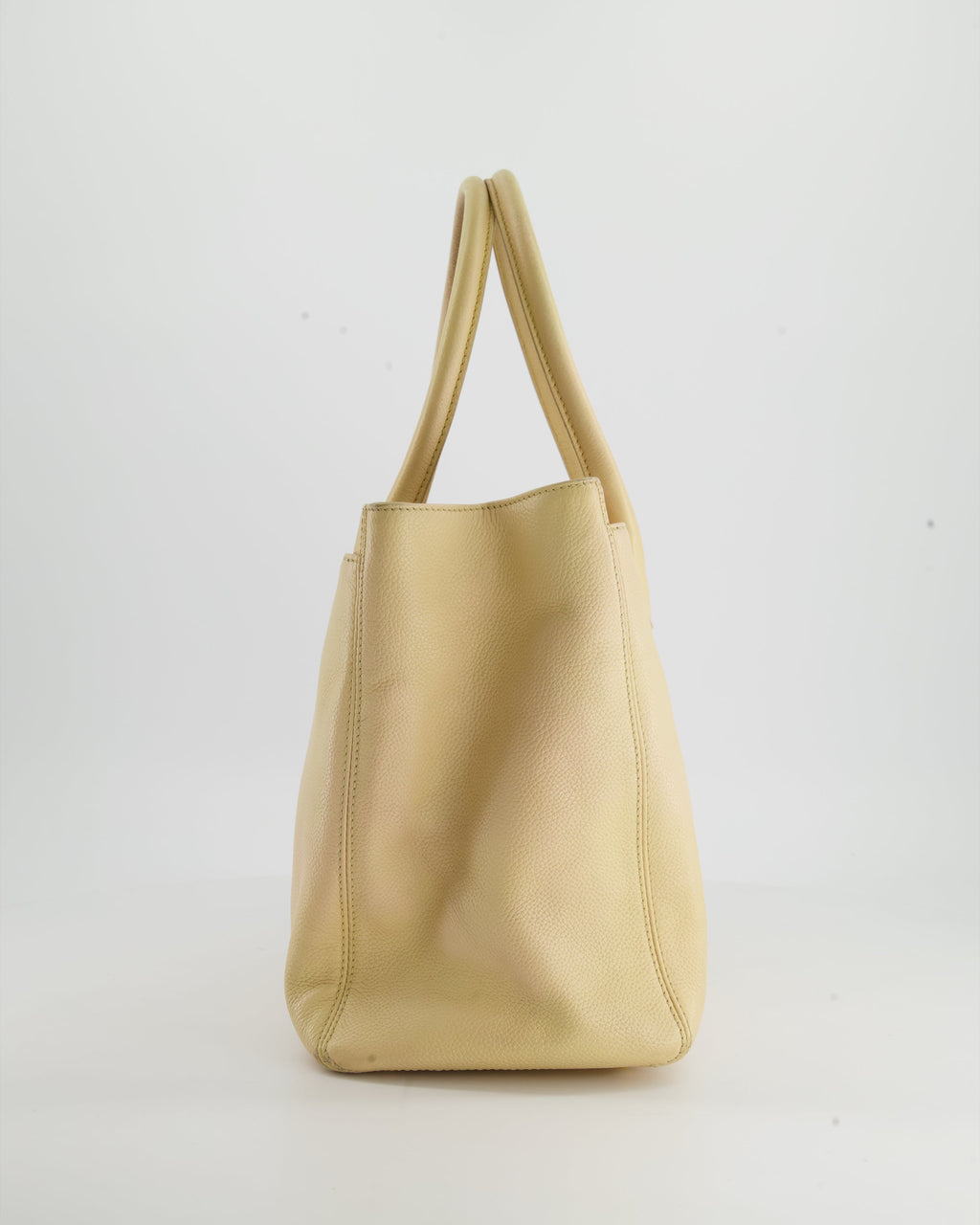 Chanel Vintage Beige Executive Tote Bag in Leather with 24K Gold Hardware