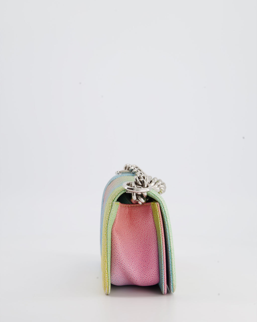 ChanelMulti-Coloured Small Boy Bag in Caviar Leather with Silver Hardware