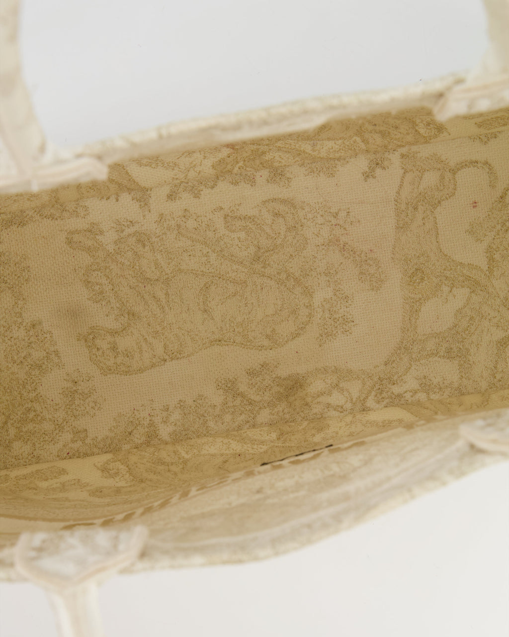 Christian Dior Cream and Gold Embroidered Large Book Tote Bag RRP £2,550