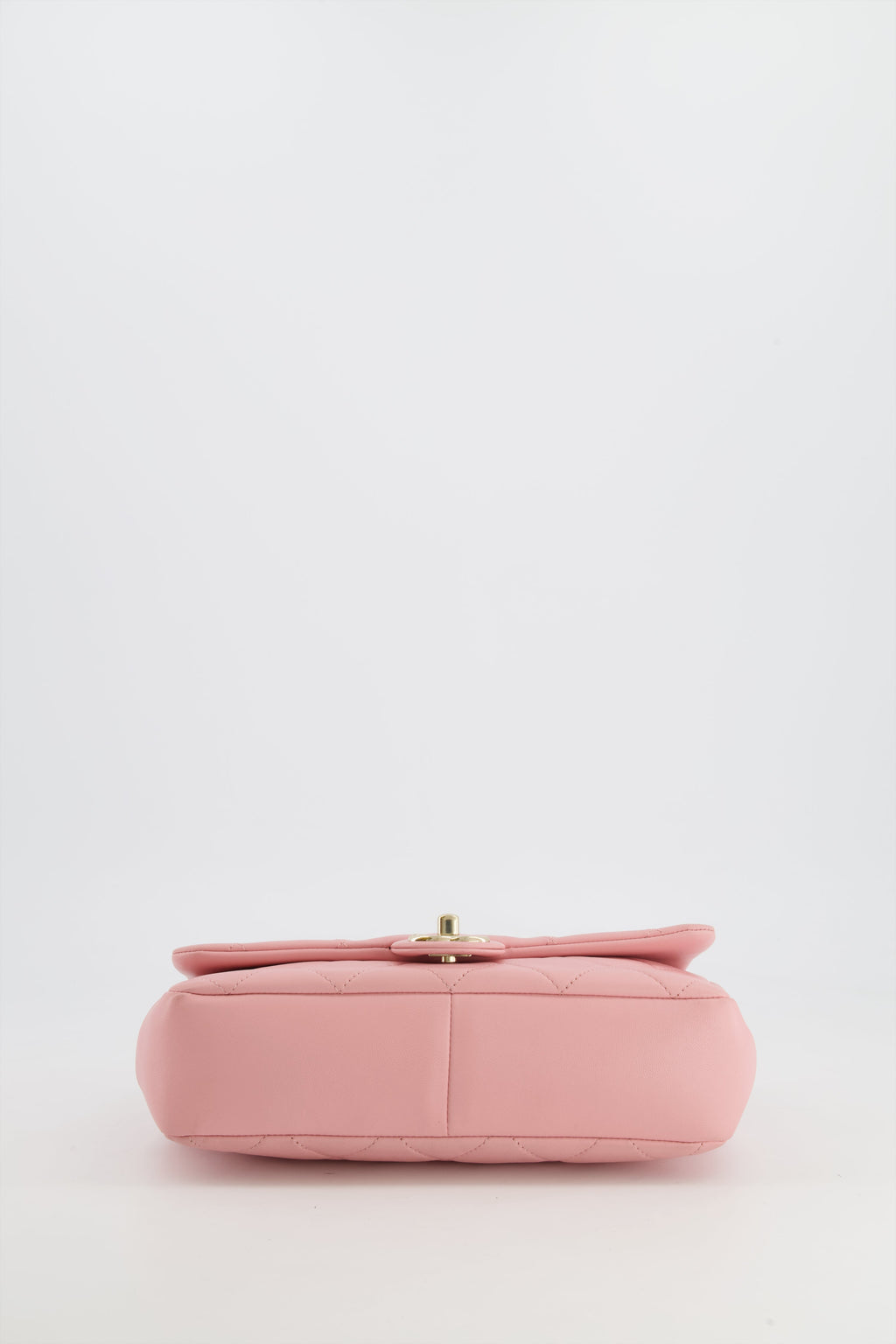 Chanel Baby Pink Medium Single Flap Chained Bag with Champagne Gold Hardware