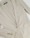 Gucci Light Grey Silk Long Blazer Jacket Size IT 38 (UK 6)