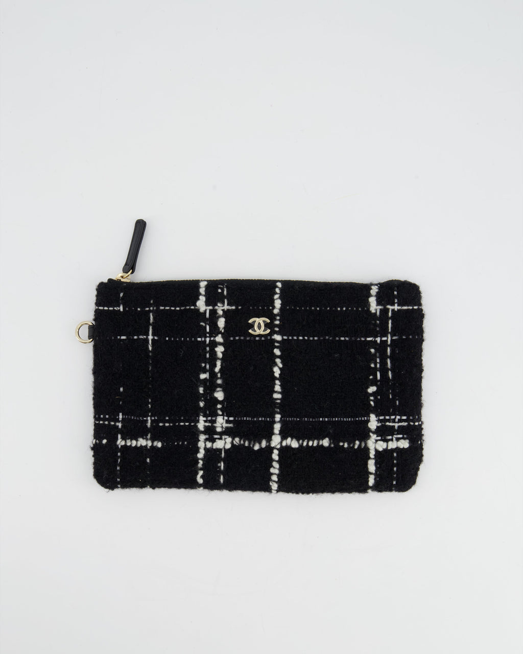 *RUNWAY PIECE* Chanel Fall / Winter 2022 Medium Black and White Wool Deauville Tote Bag with Multicolour Logo and Champagne Gold Hardware