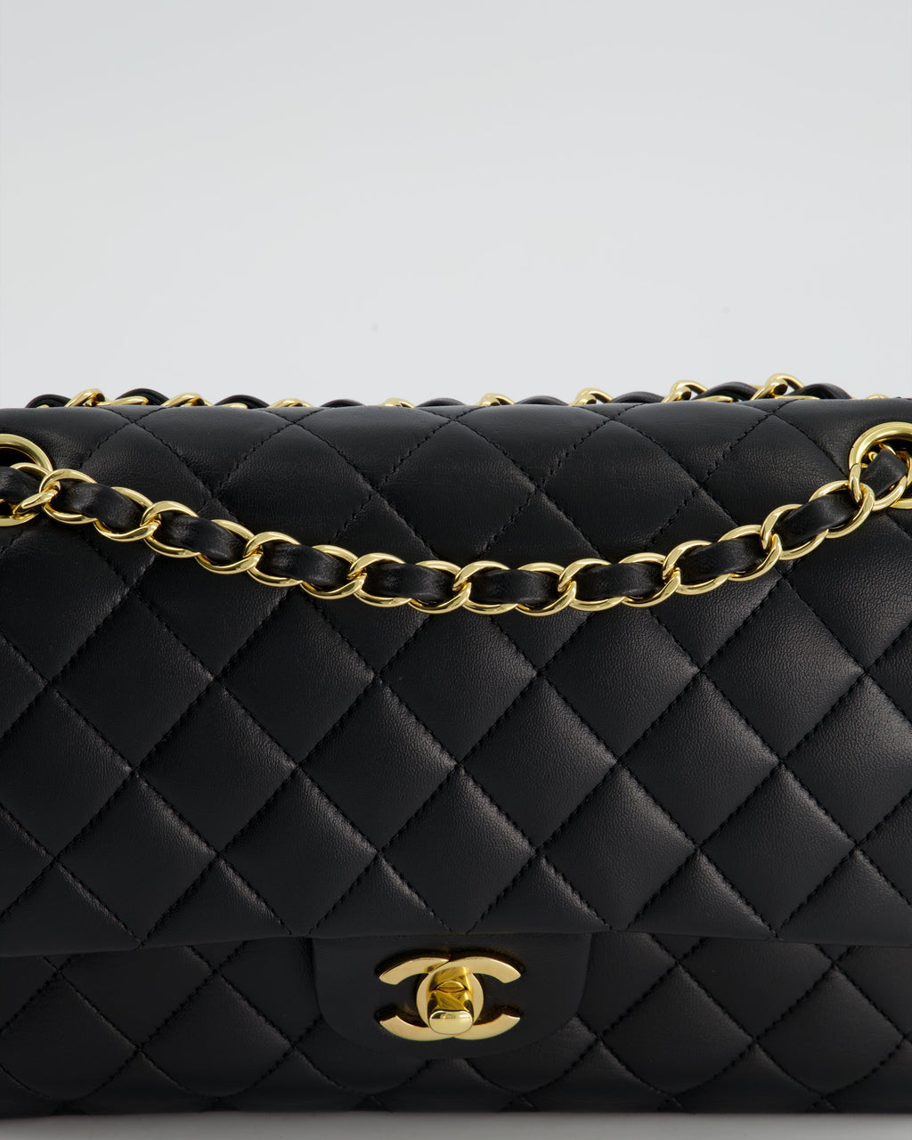 Chanel Medium Black Classic Double Flap in Lambskin Leather with Gold Hardware Bag RRP - £8,530