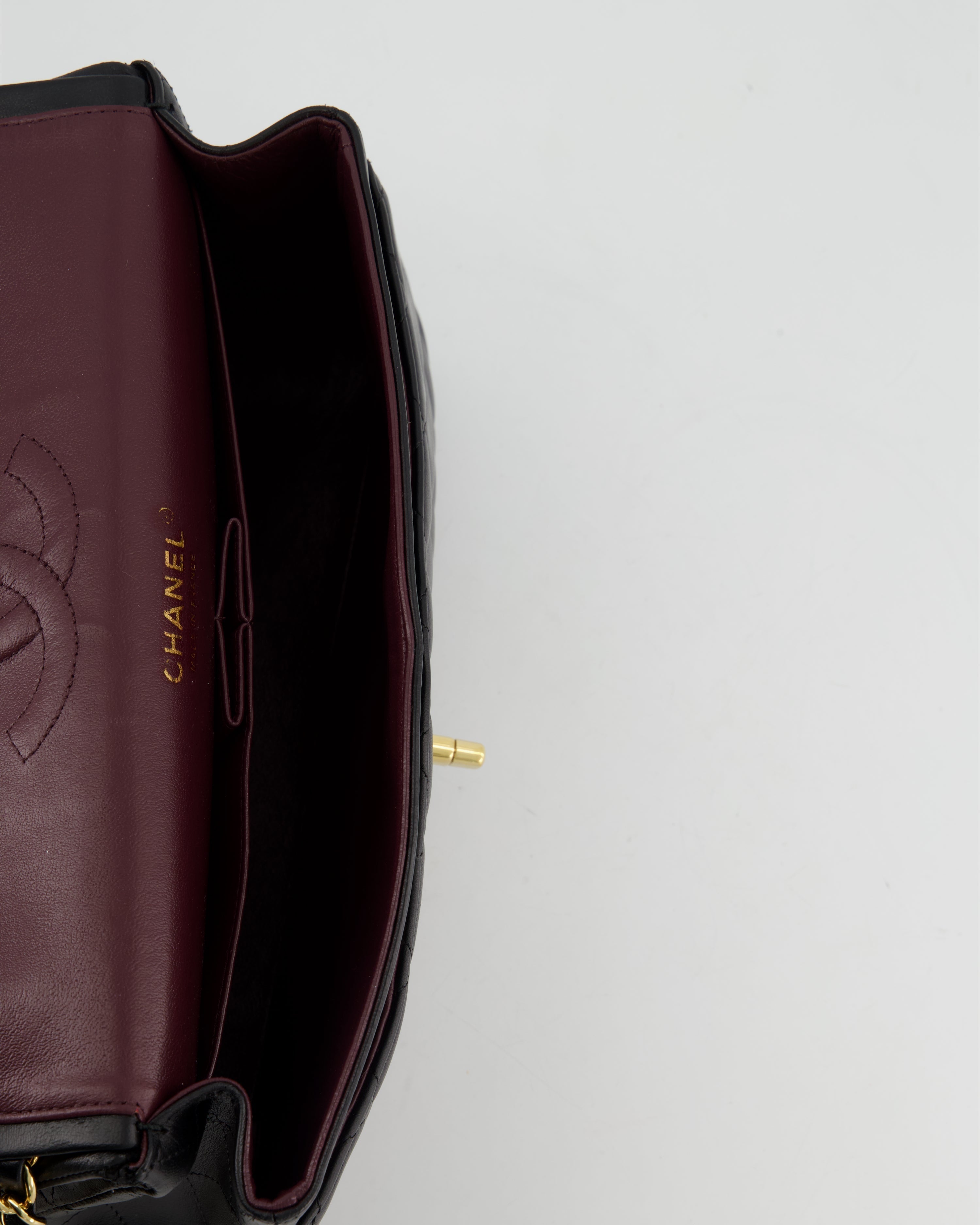Chanel Medium Black Classic Double Flap in Lambskin Leather with Gold Hardware Bag RRP - £8,530